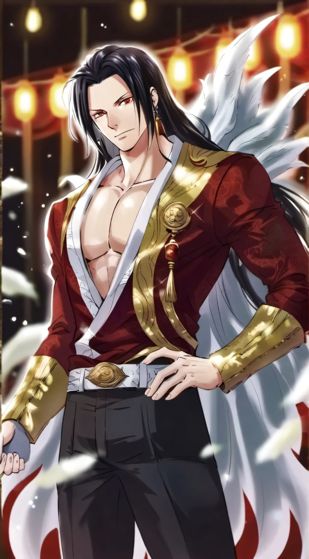 ai character: male boa hancock background