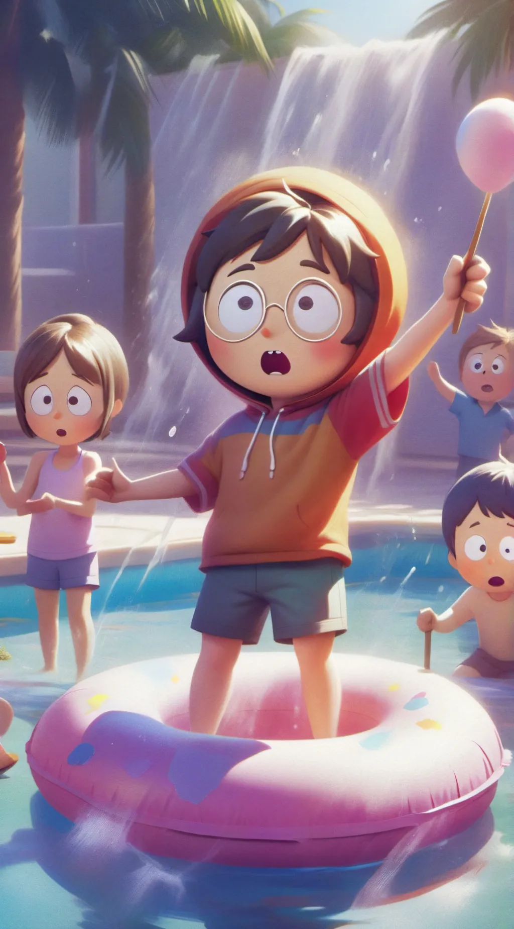 ai character: South Park Pool background