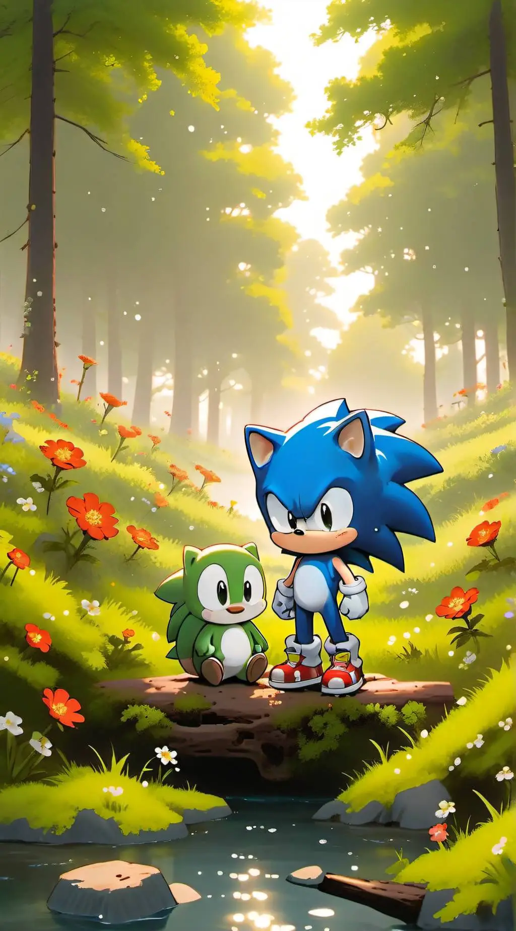 ai character: Baby sonic 2 background