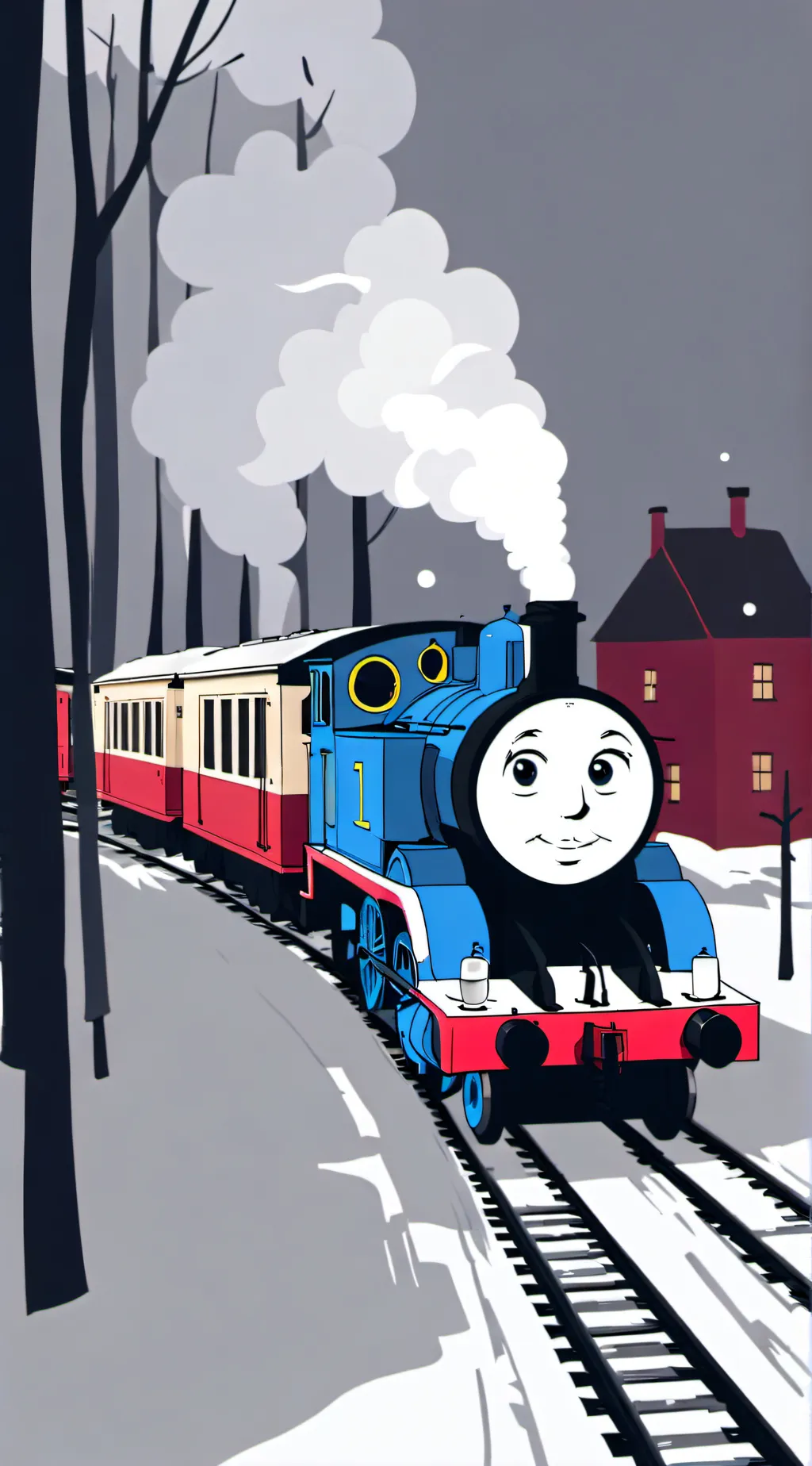 ai character: Thomas the train background