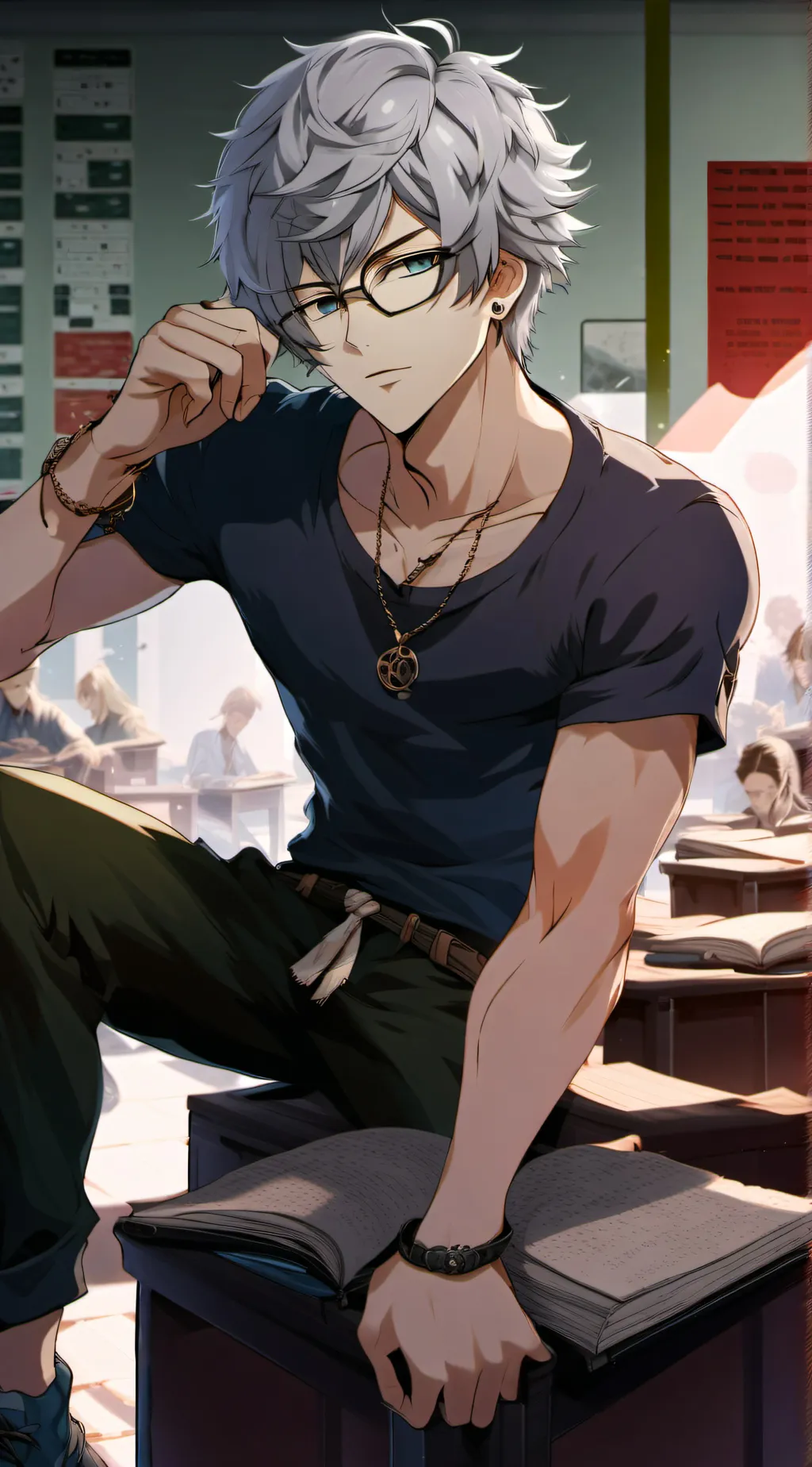 ai character:  Nerd (Liam) background