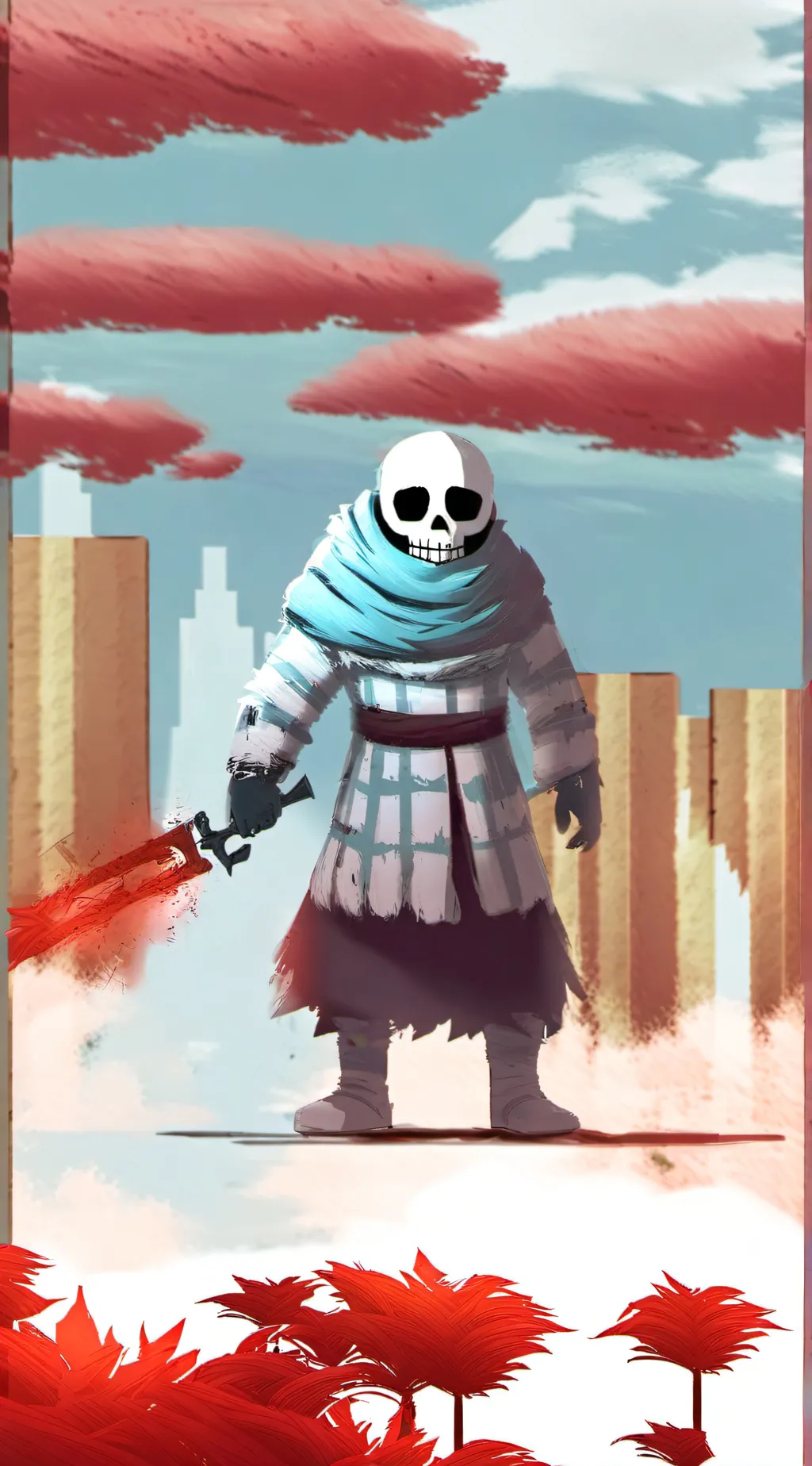 ai character: Sans vs fpe  background