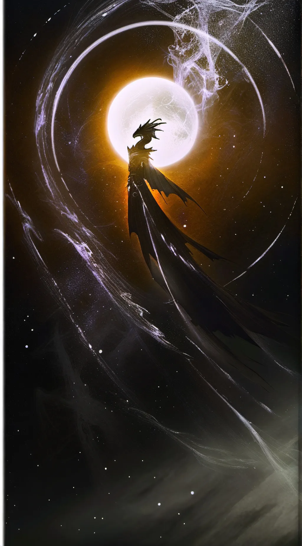 ai character: 月 background