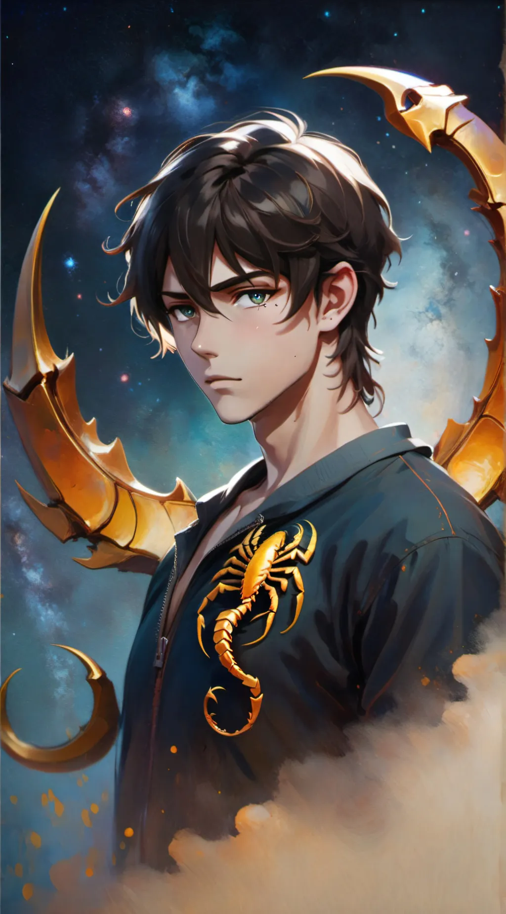 ai character: Scorpio ♏️  background