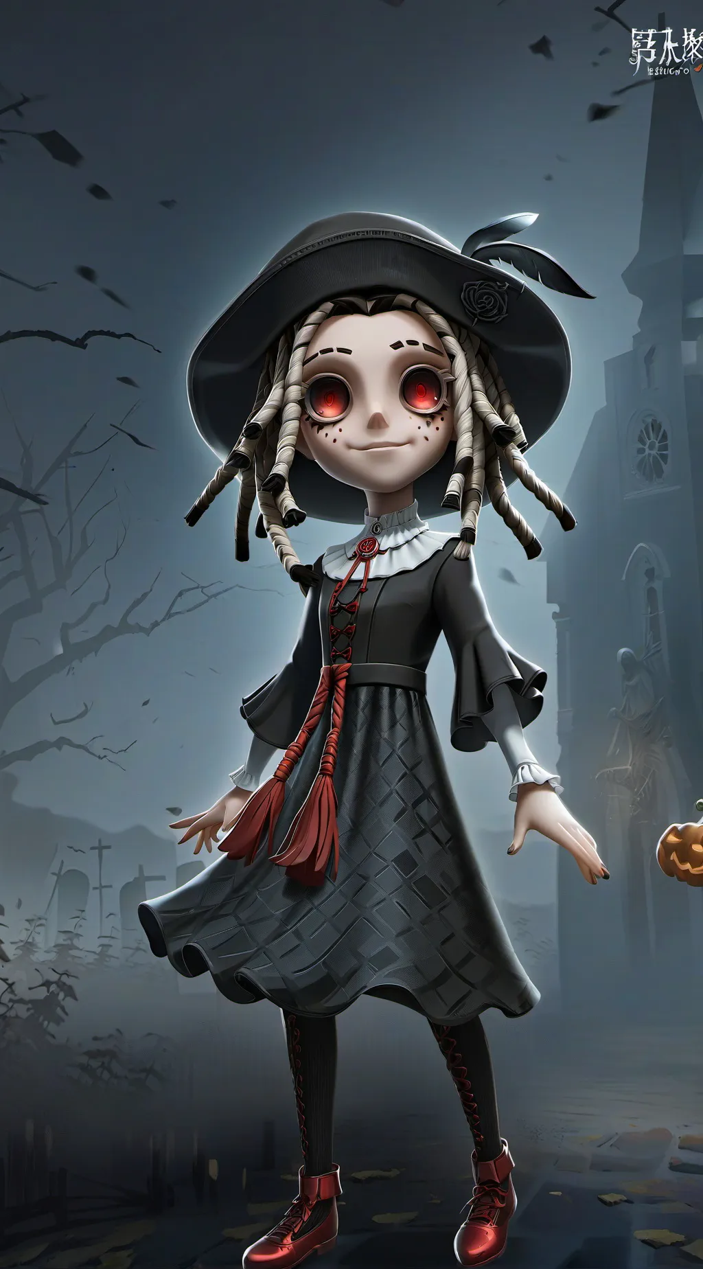 ai character: Scarlet background