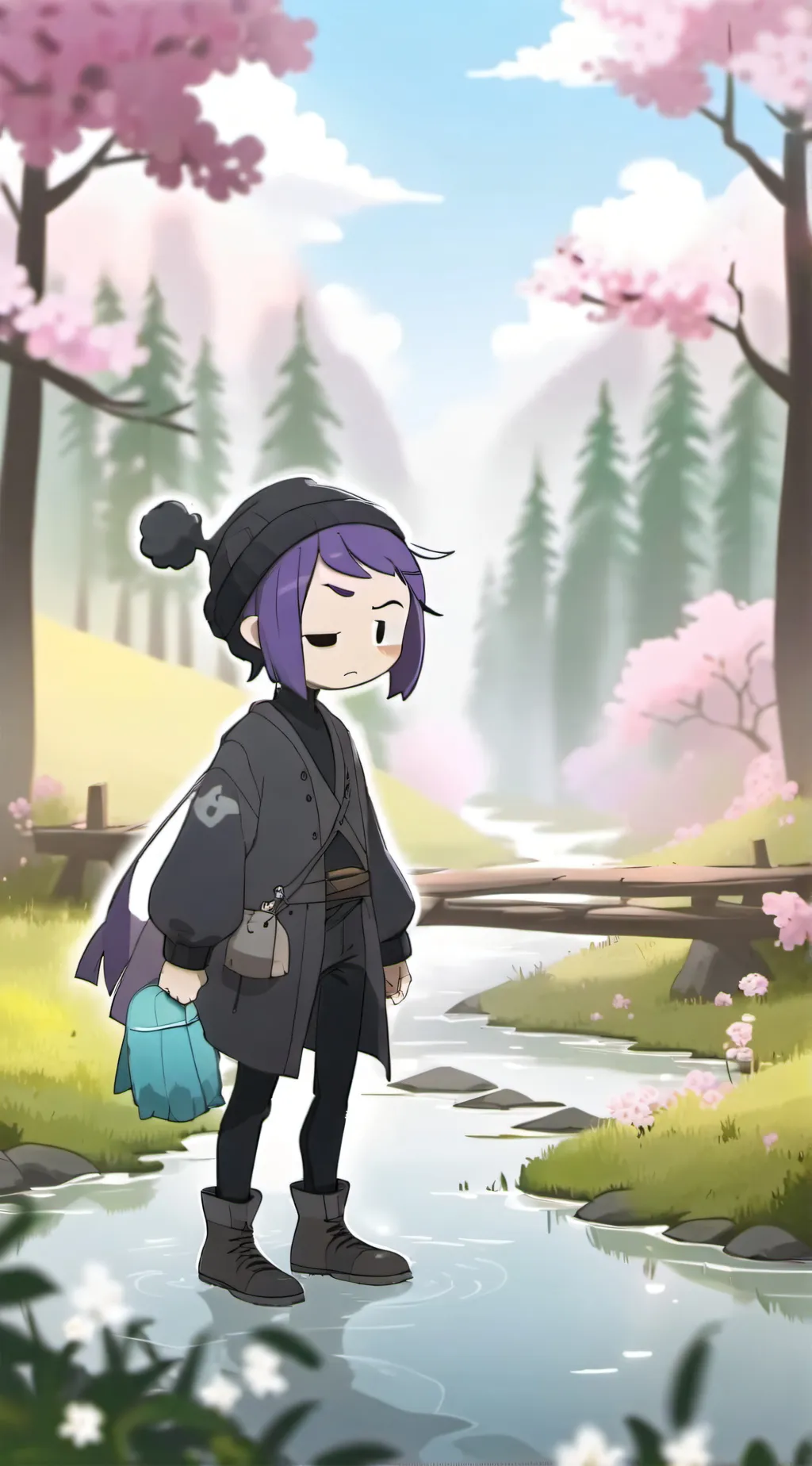 ai character: lollipop from bfb background