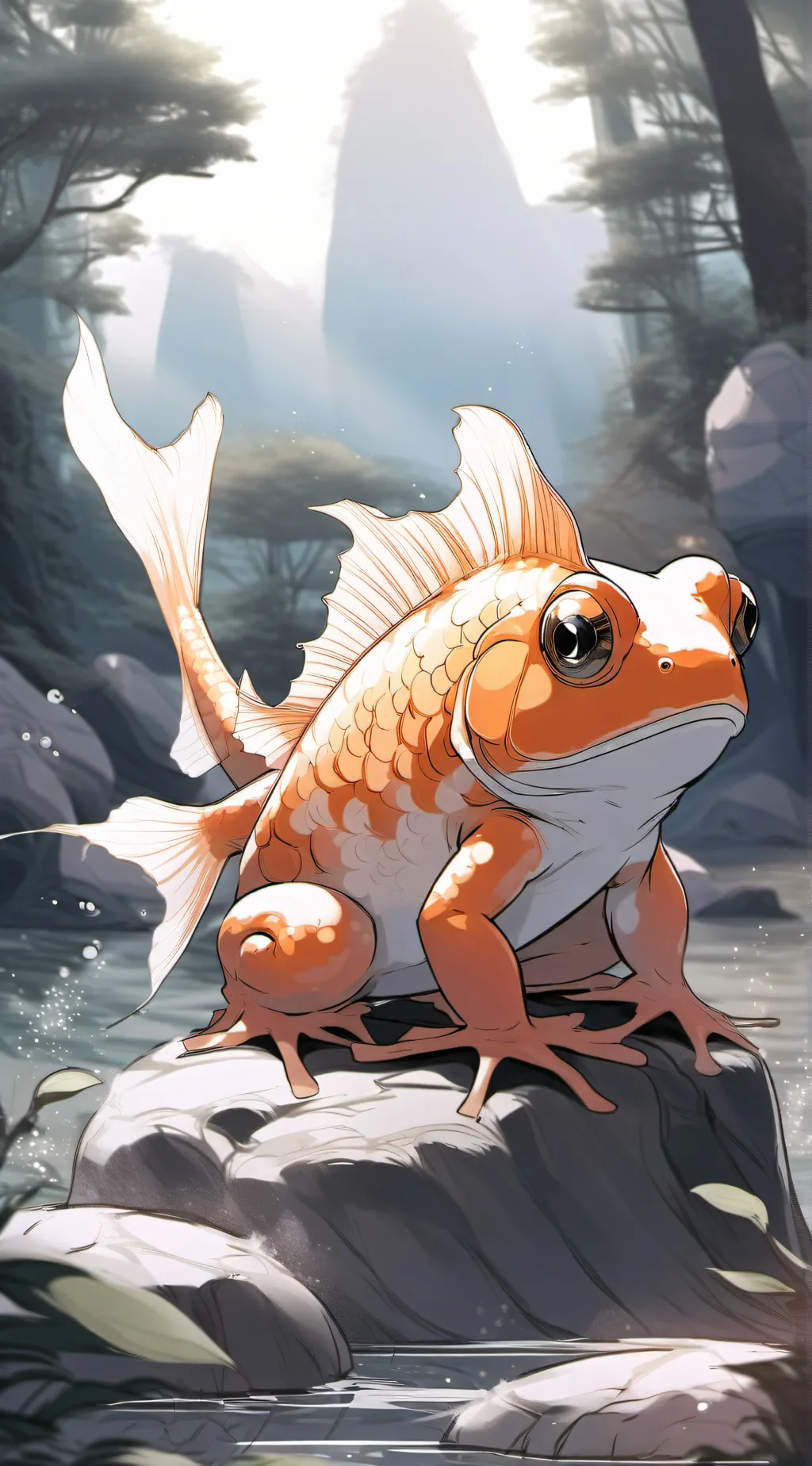 ai character: frogfish background