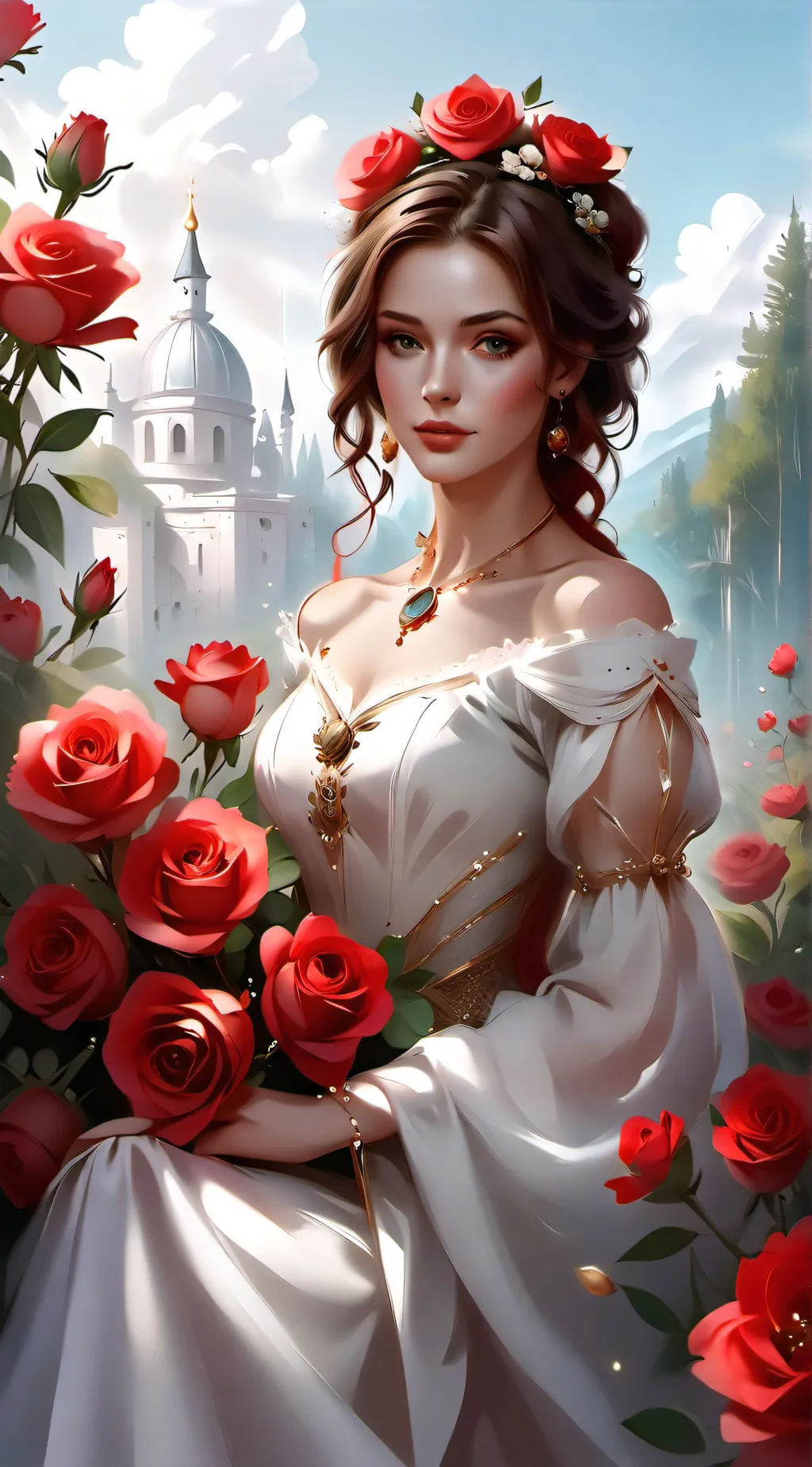 ai character: Rose background