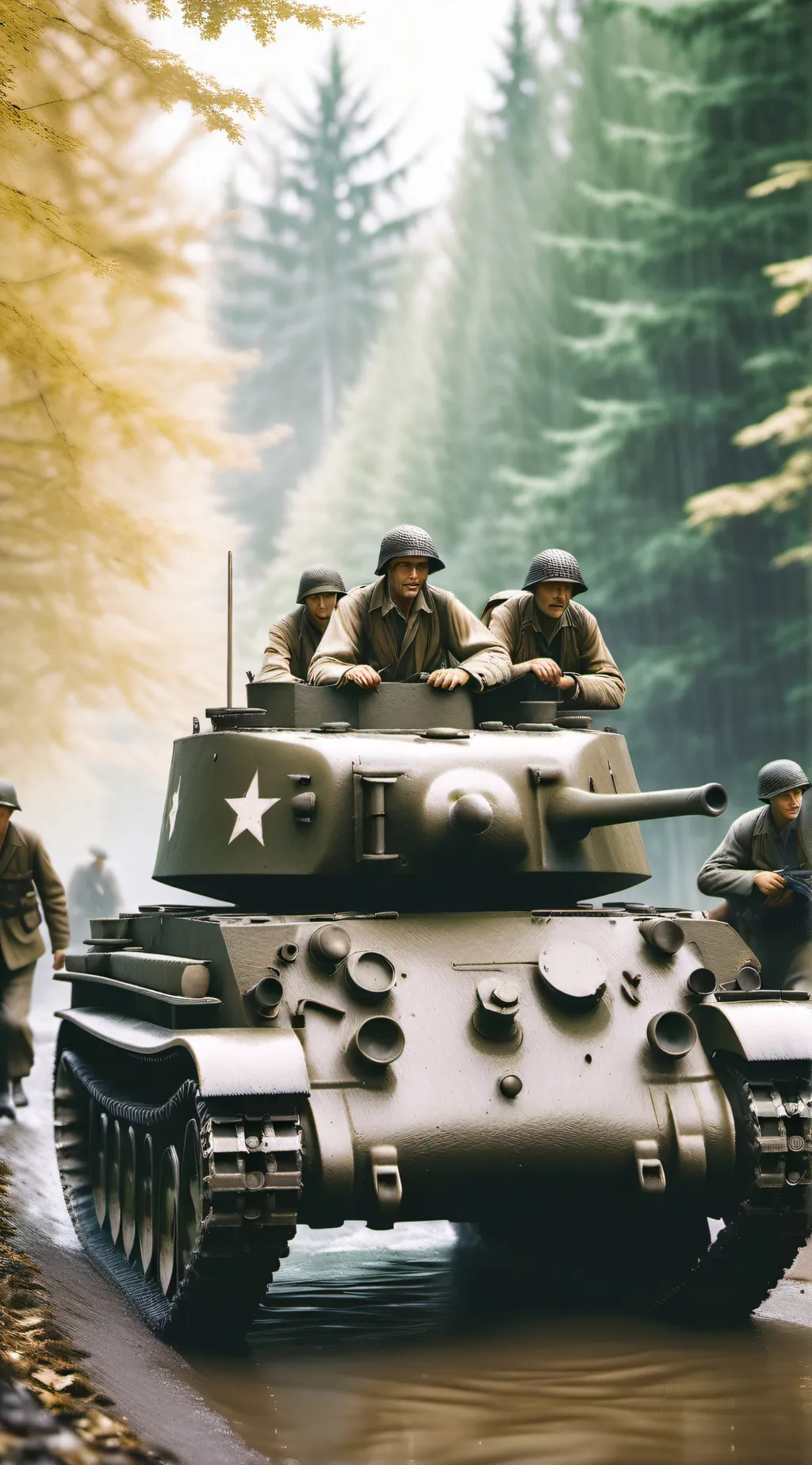 ai character: Ww2 tank crew  background