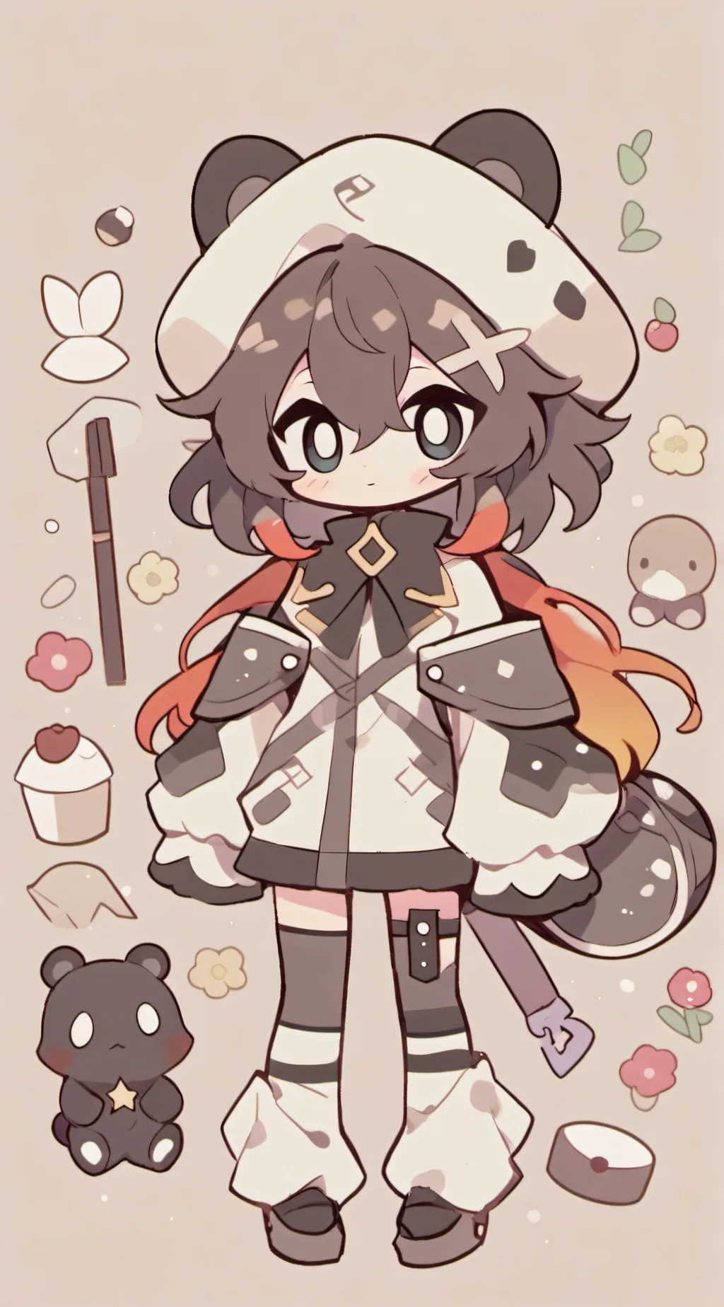 ai character: Miss splatter background