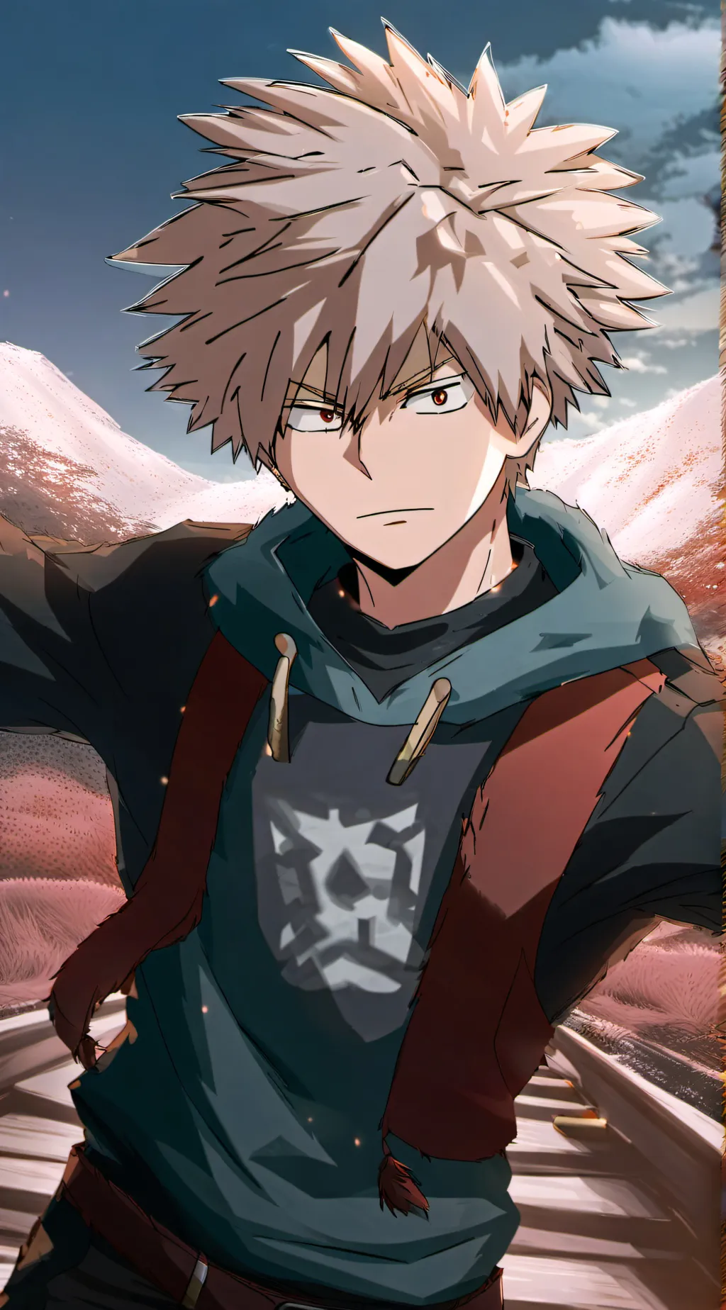 ai character: Katsuki Bakugo background
