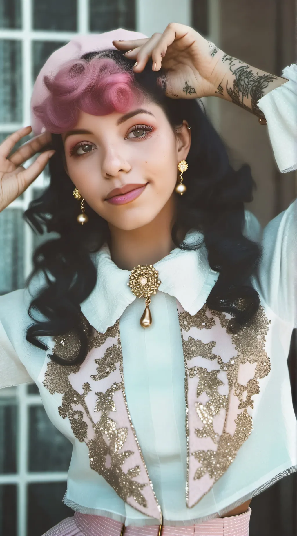 ai character: melanie Martinez  background