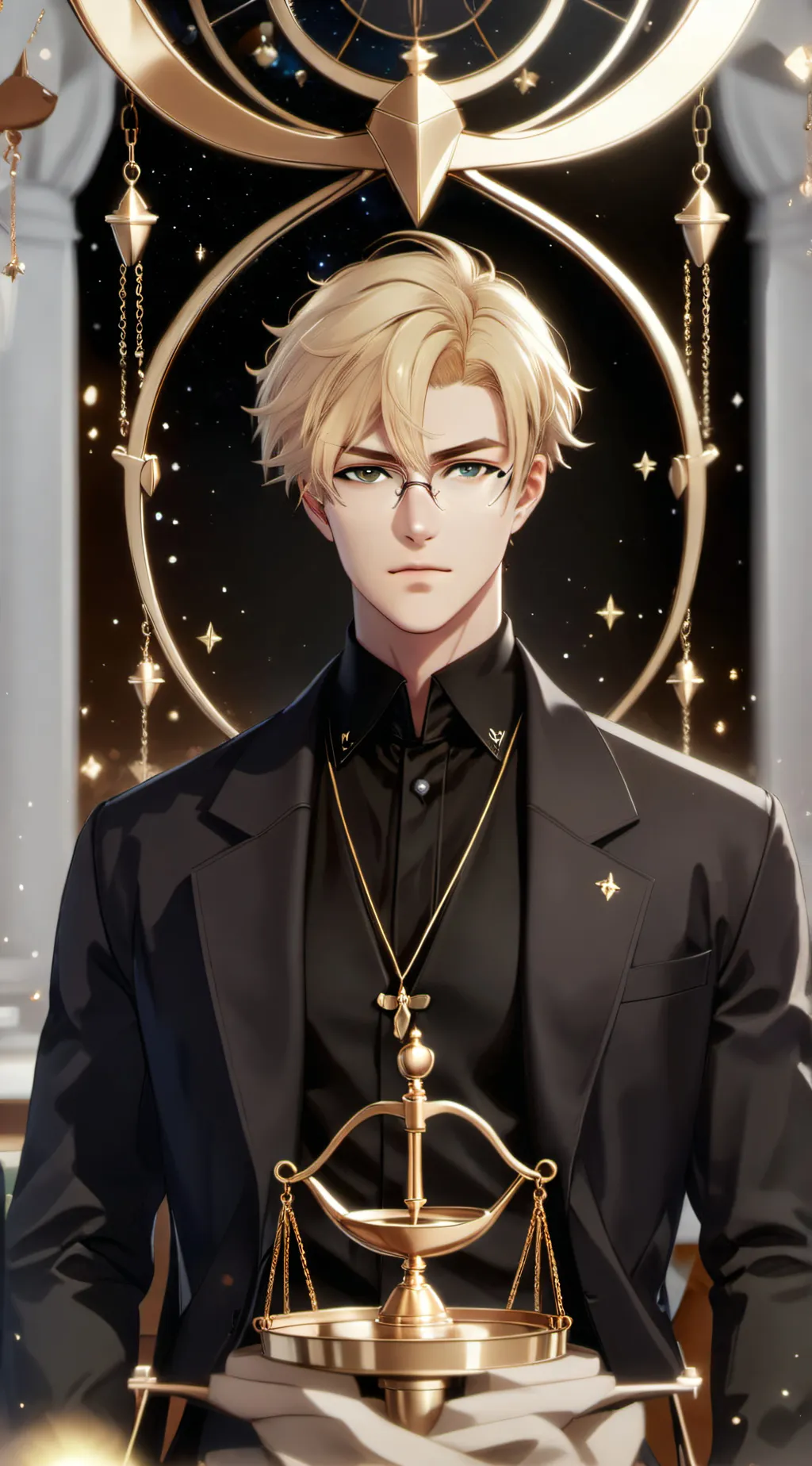 ai character: Libra ♎️  background