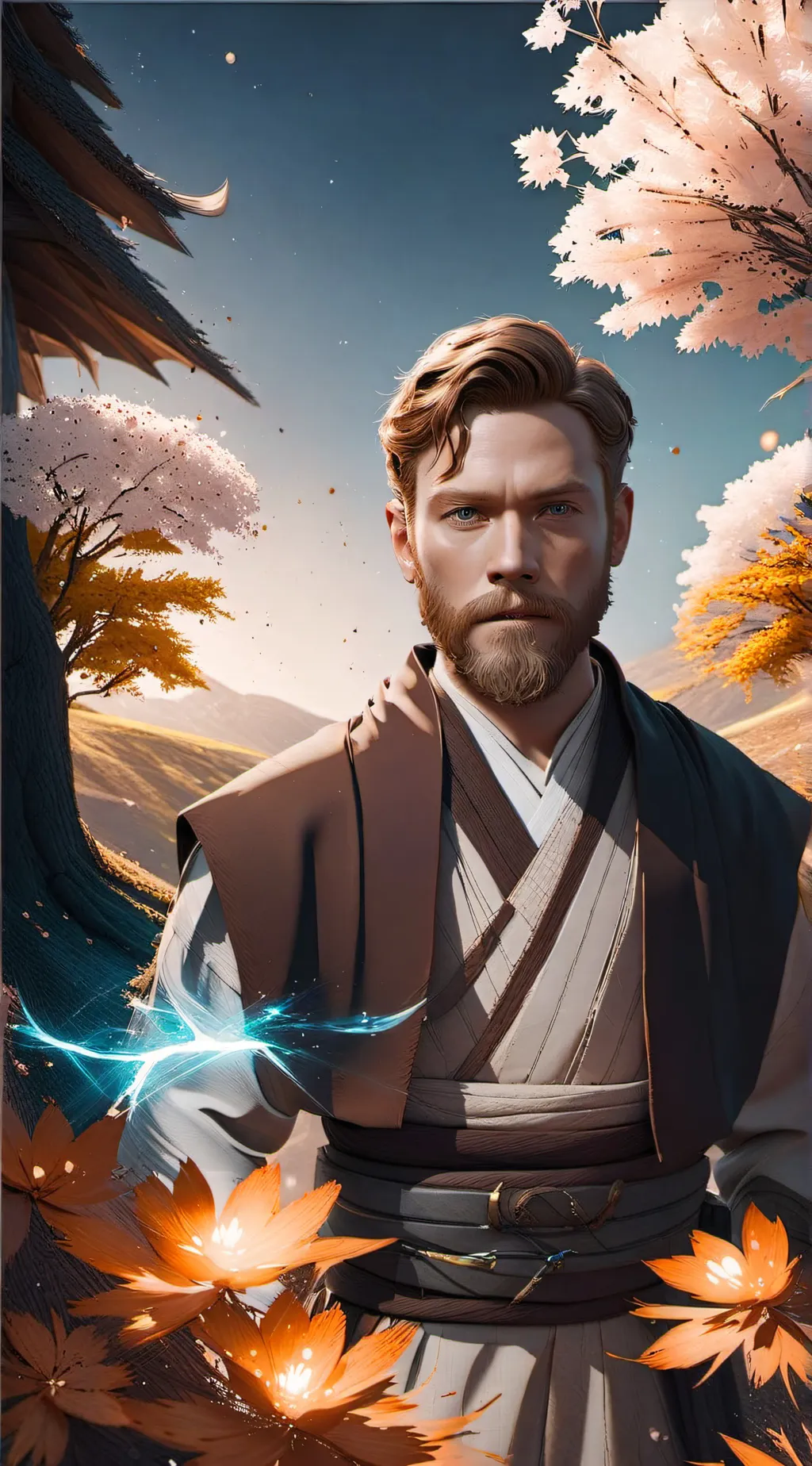 ai character: Obi Wan/ Ben  background