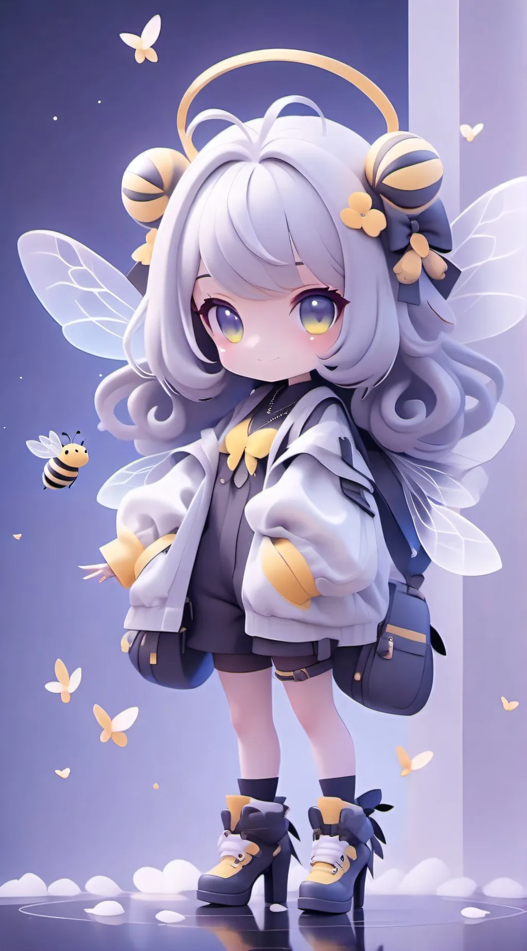 ai character: giant bee background