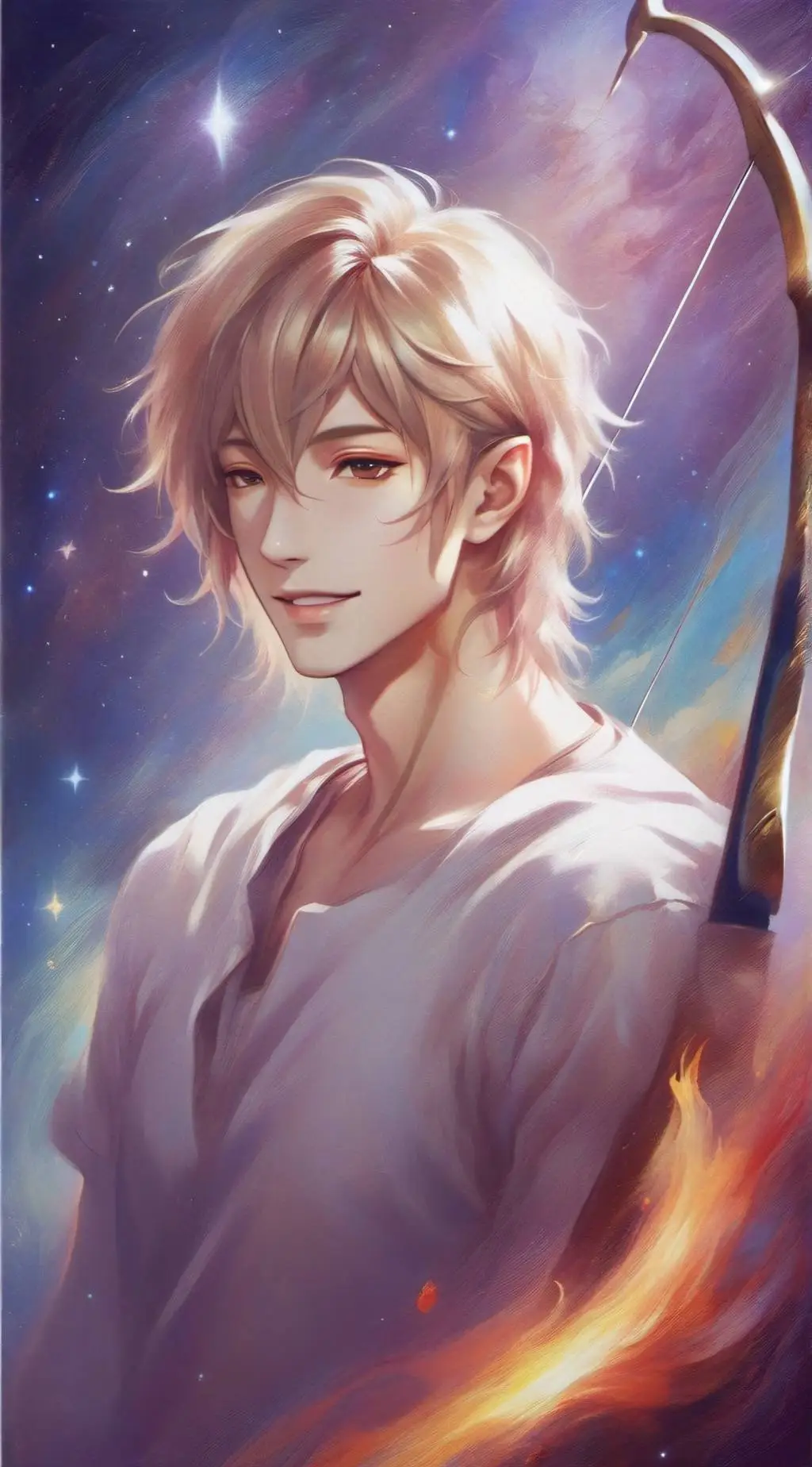 ai character: Sagittarius ♐️  background