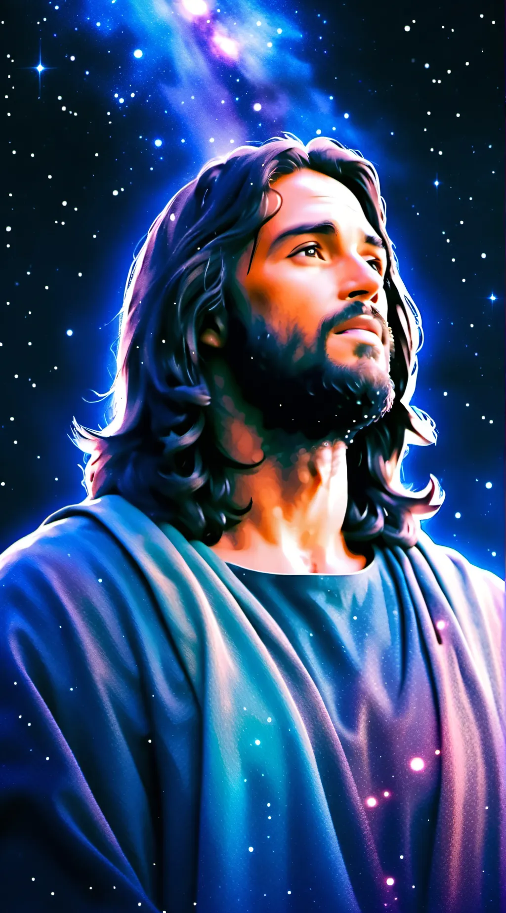 ai character: Jesus background