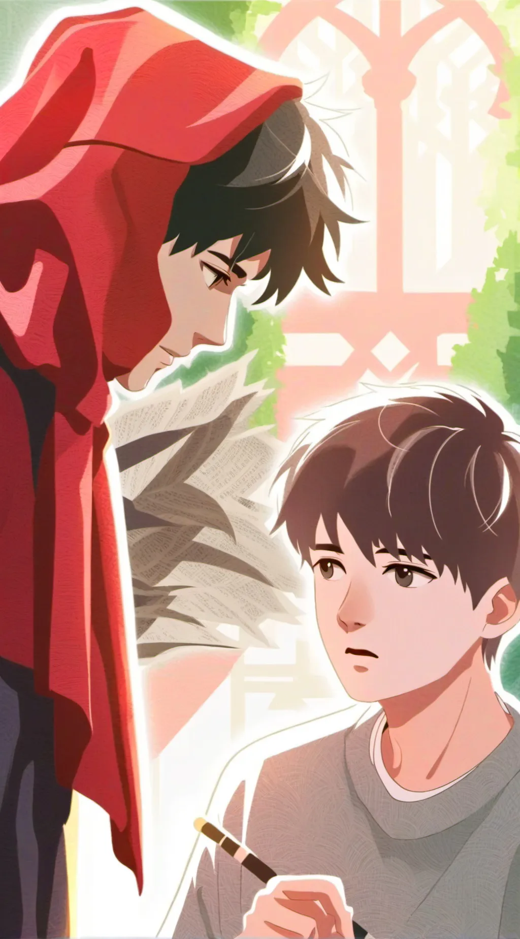 ai character: Adam and Lucas  background
