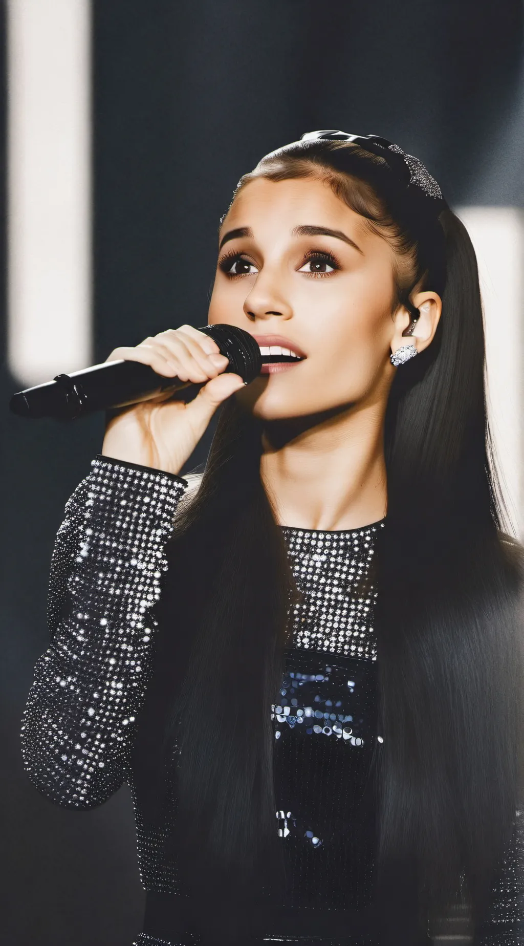 ai character: Ariana Grande background