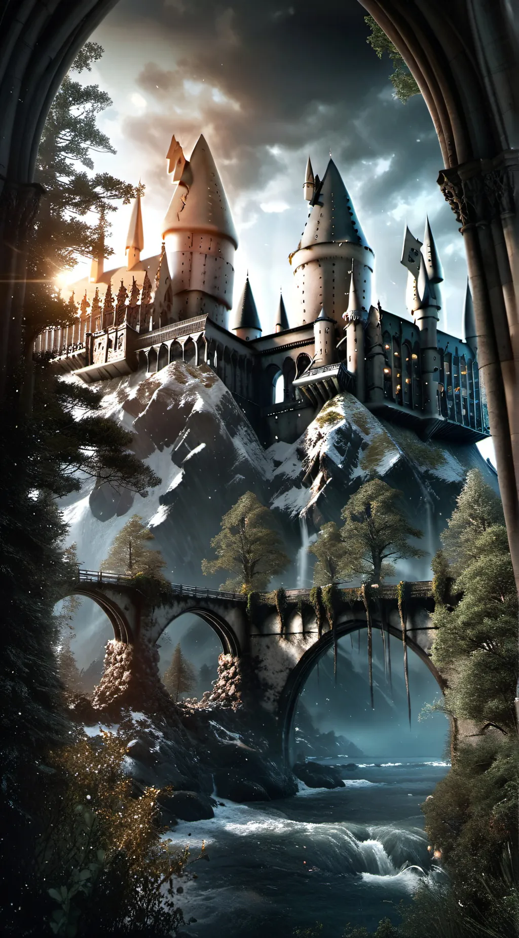 ai character: Hogwarts  background
