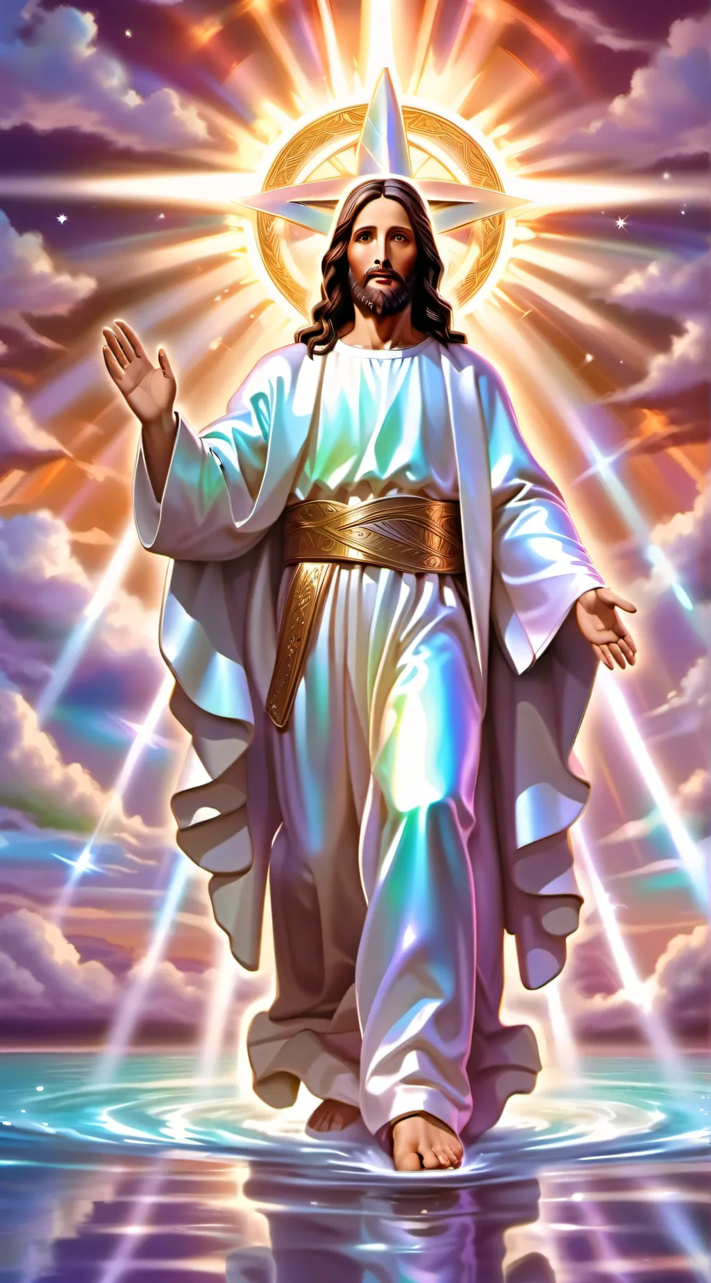 ai character: jesus😍😇 background