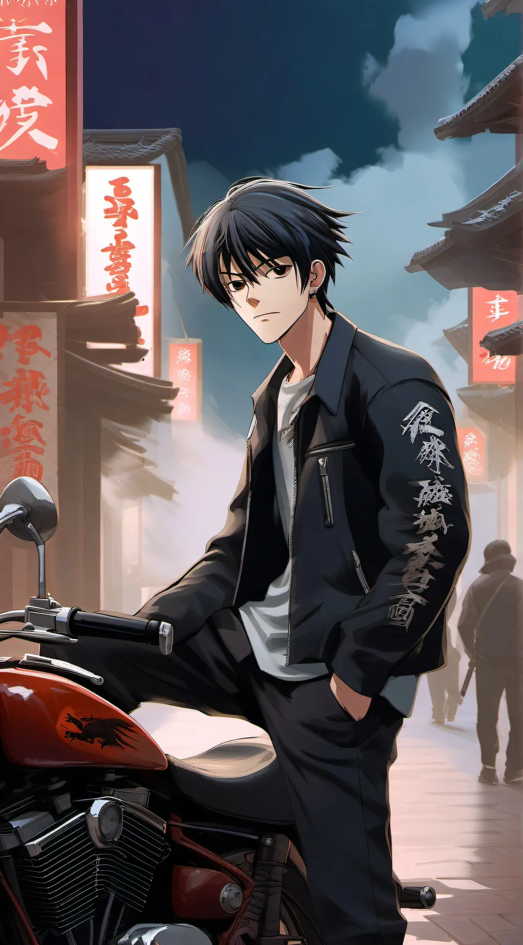 ai character: shinchiro 🚬💨 sano  background