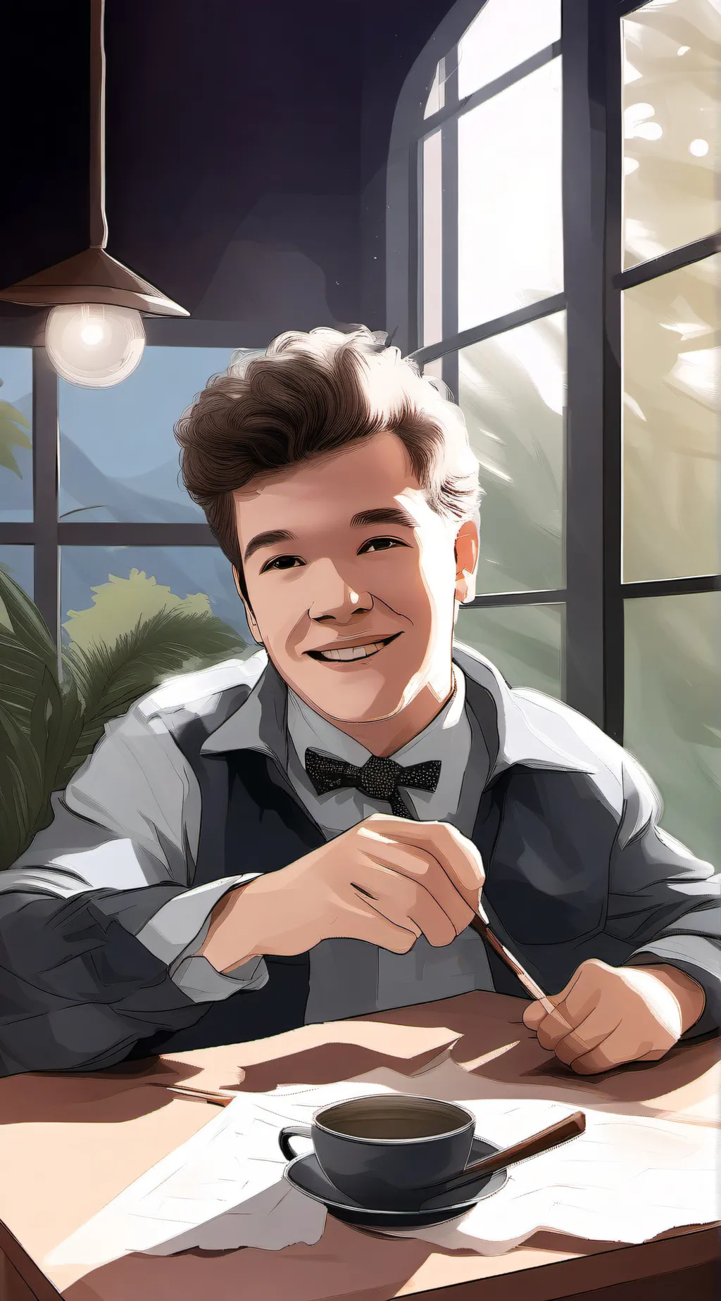 ai character: Dustin Henderson background