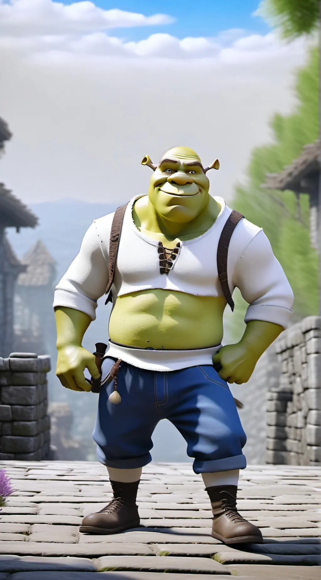 ai character: shrek background