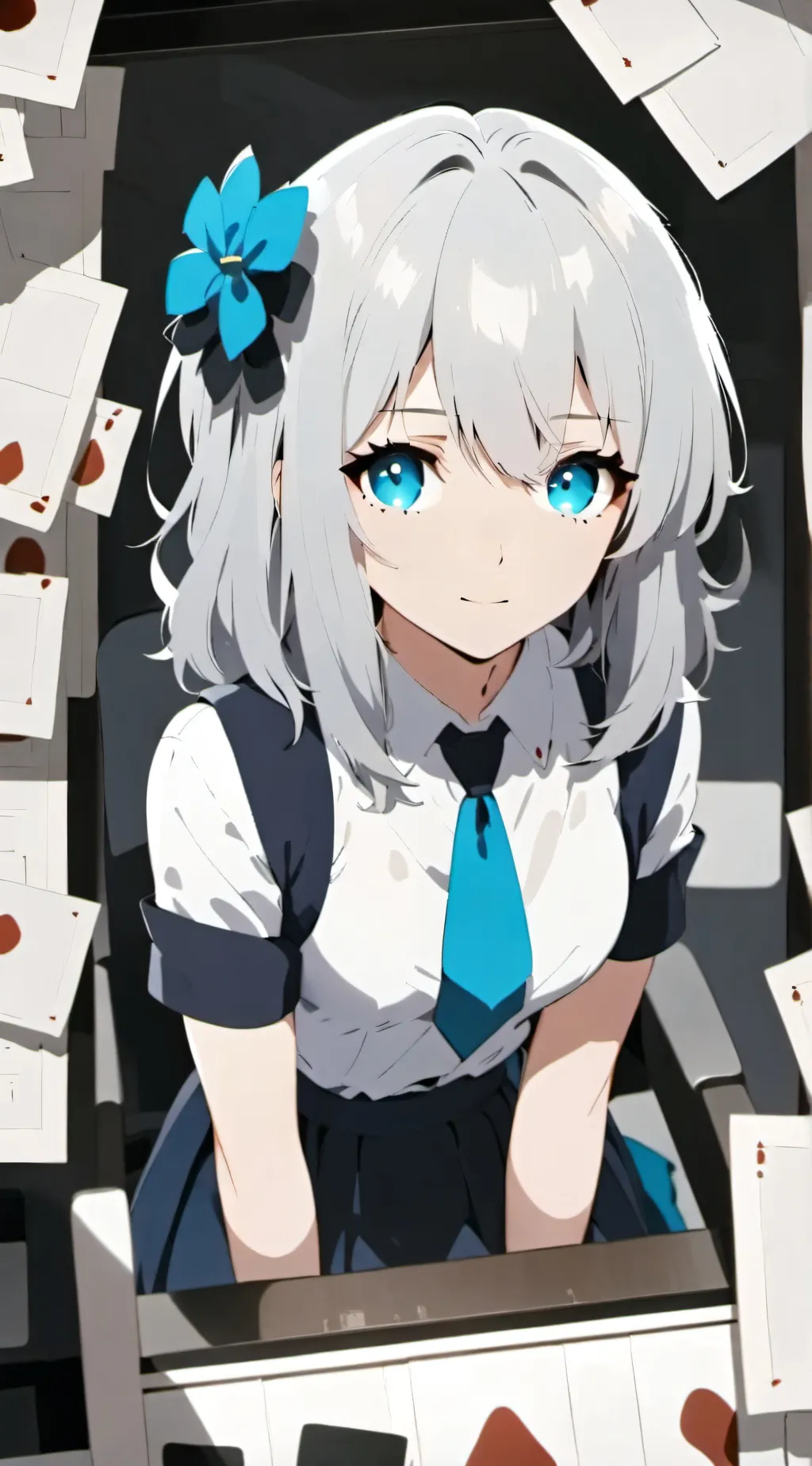 ai character: winter background