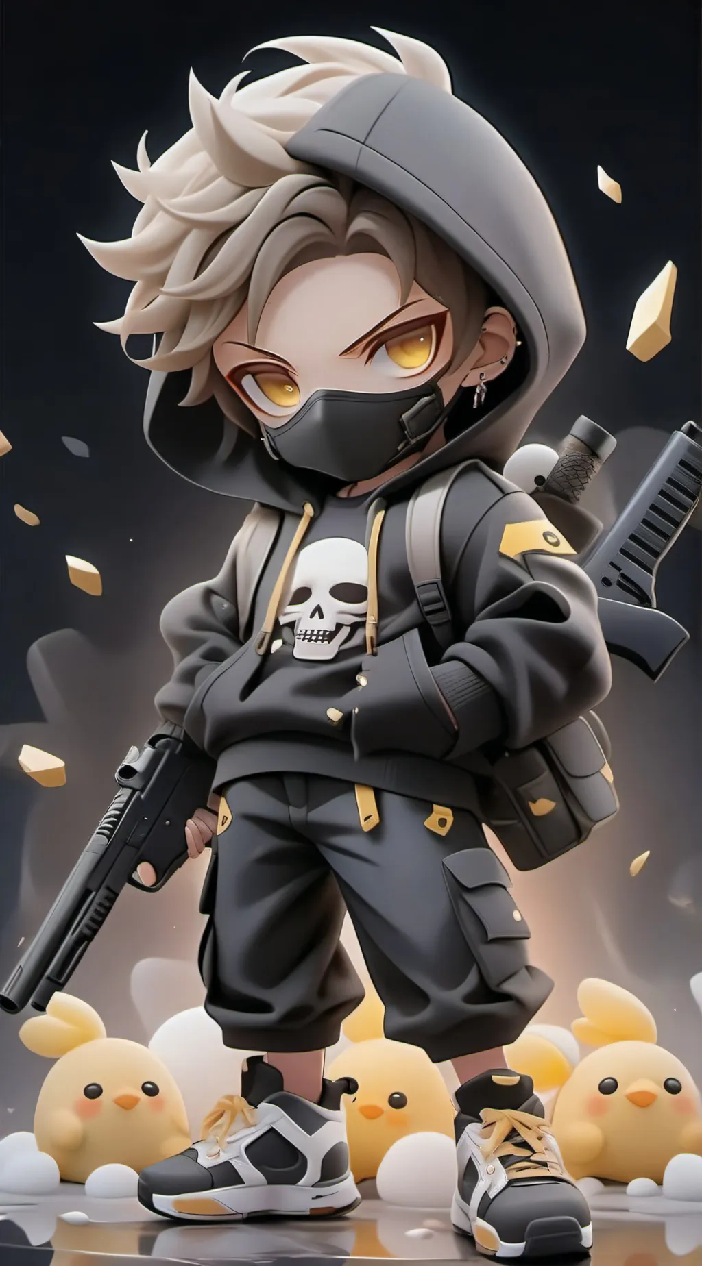 ai character: Ash the HitMan background