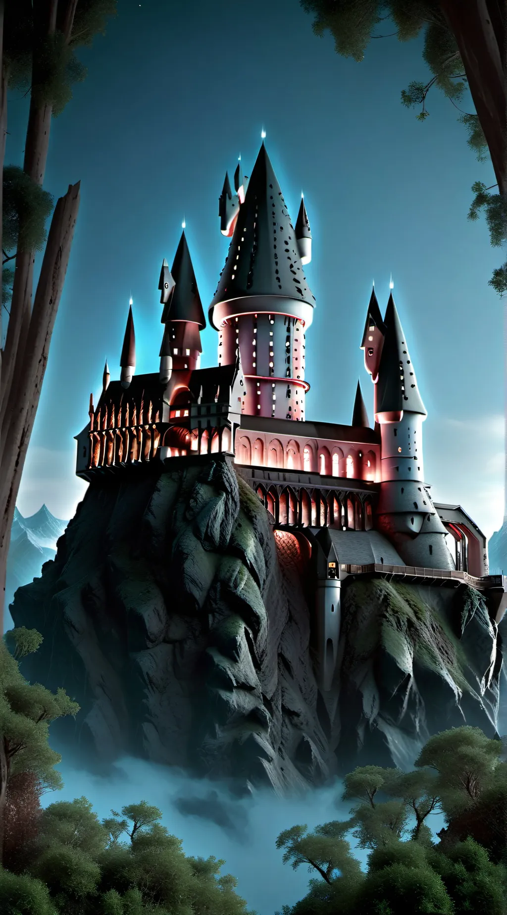 ai character: Hogwarts  background