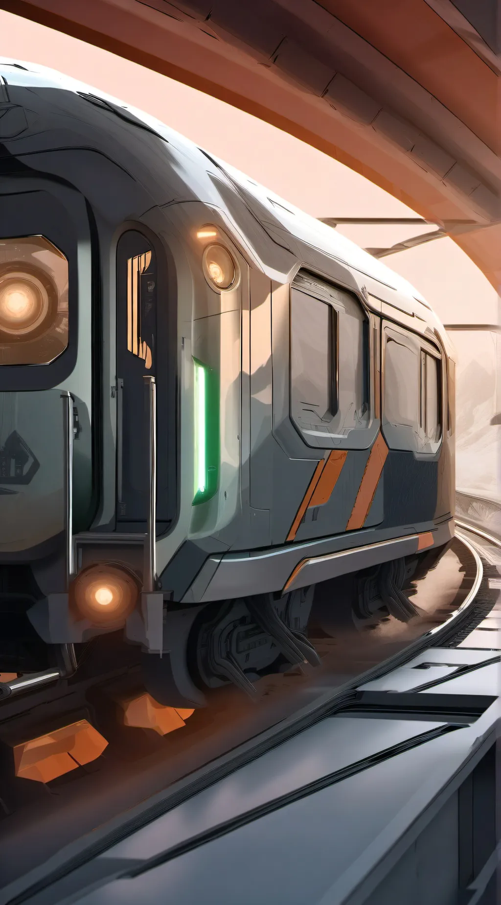 ai character: NYC subway background