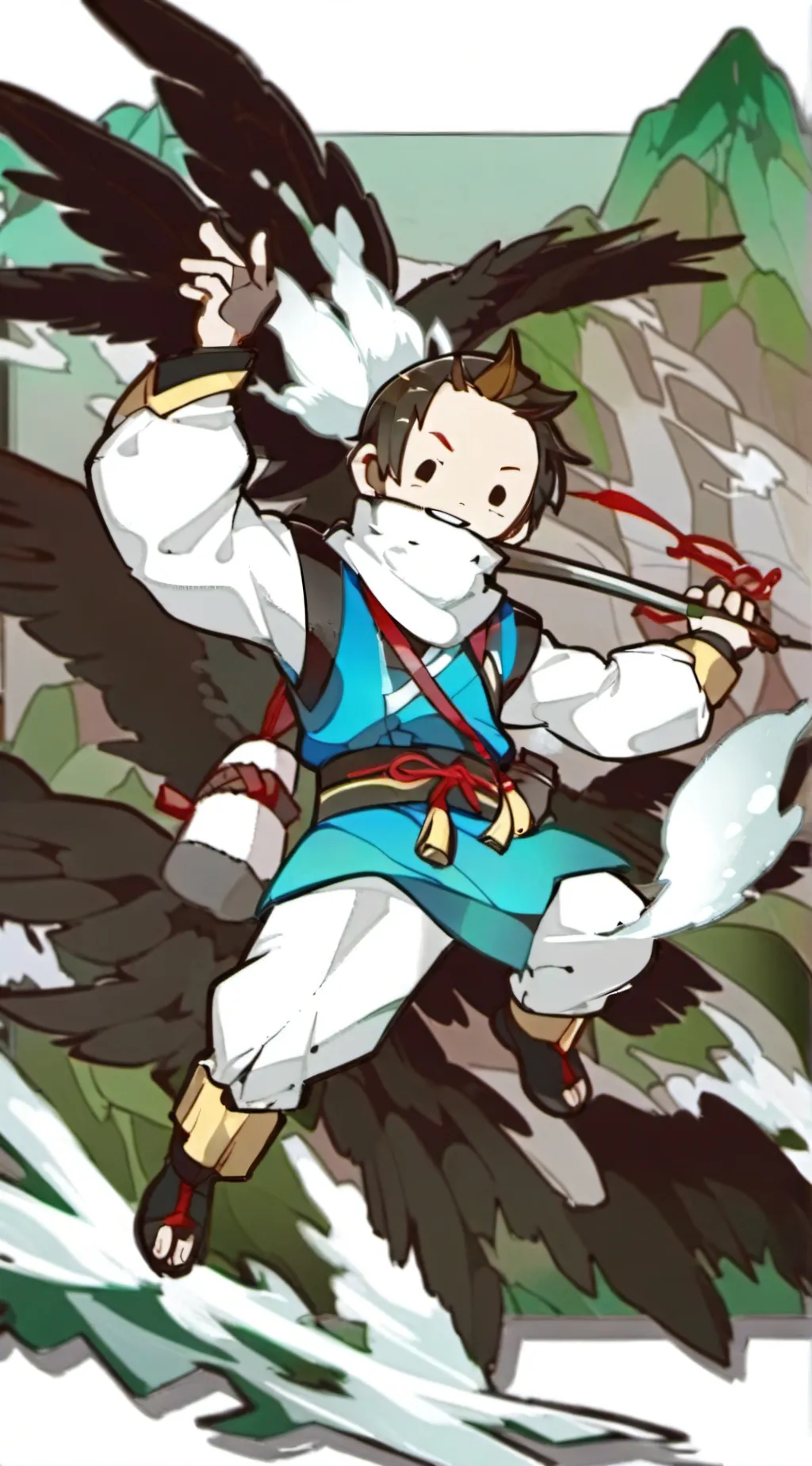ai character: Kny swap background