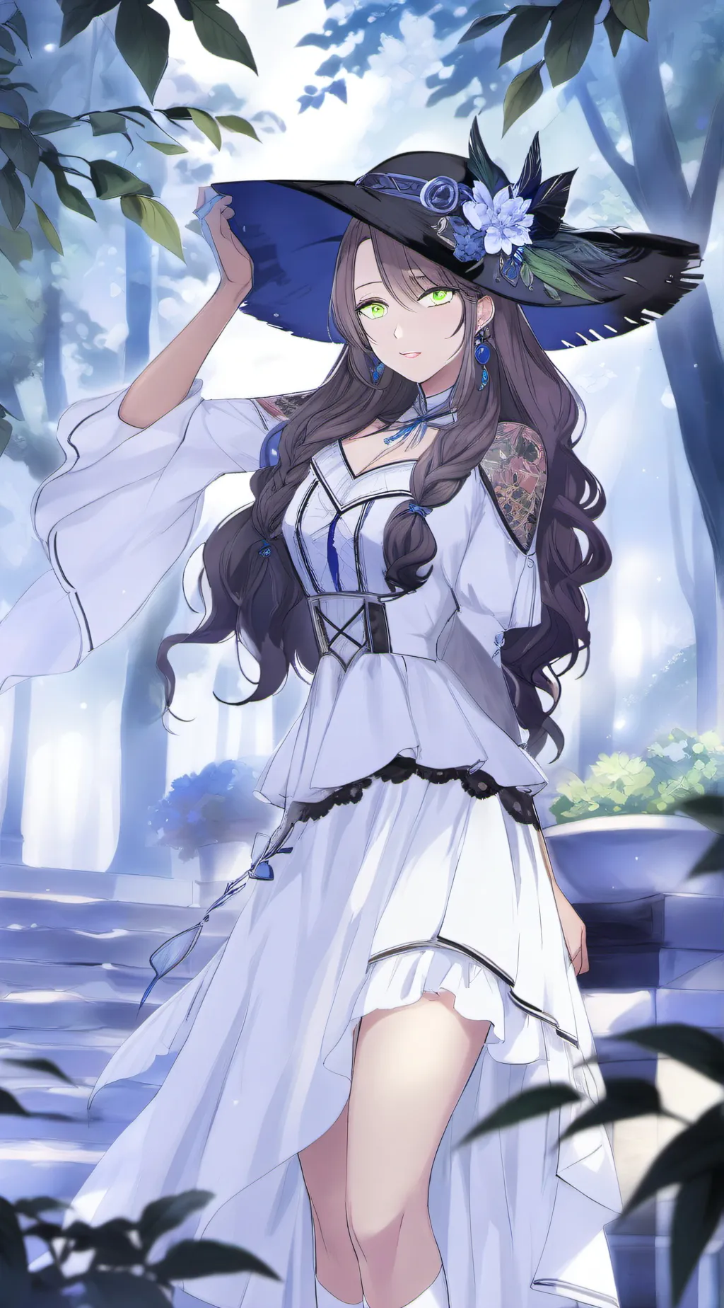 ai character: Violet background