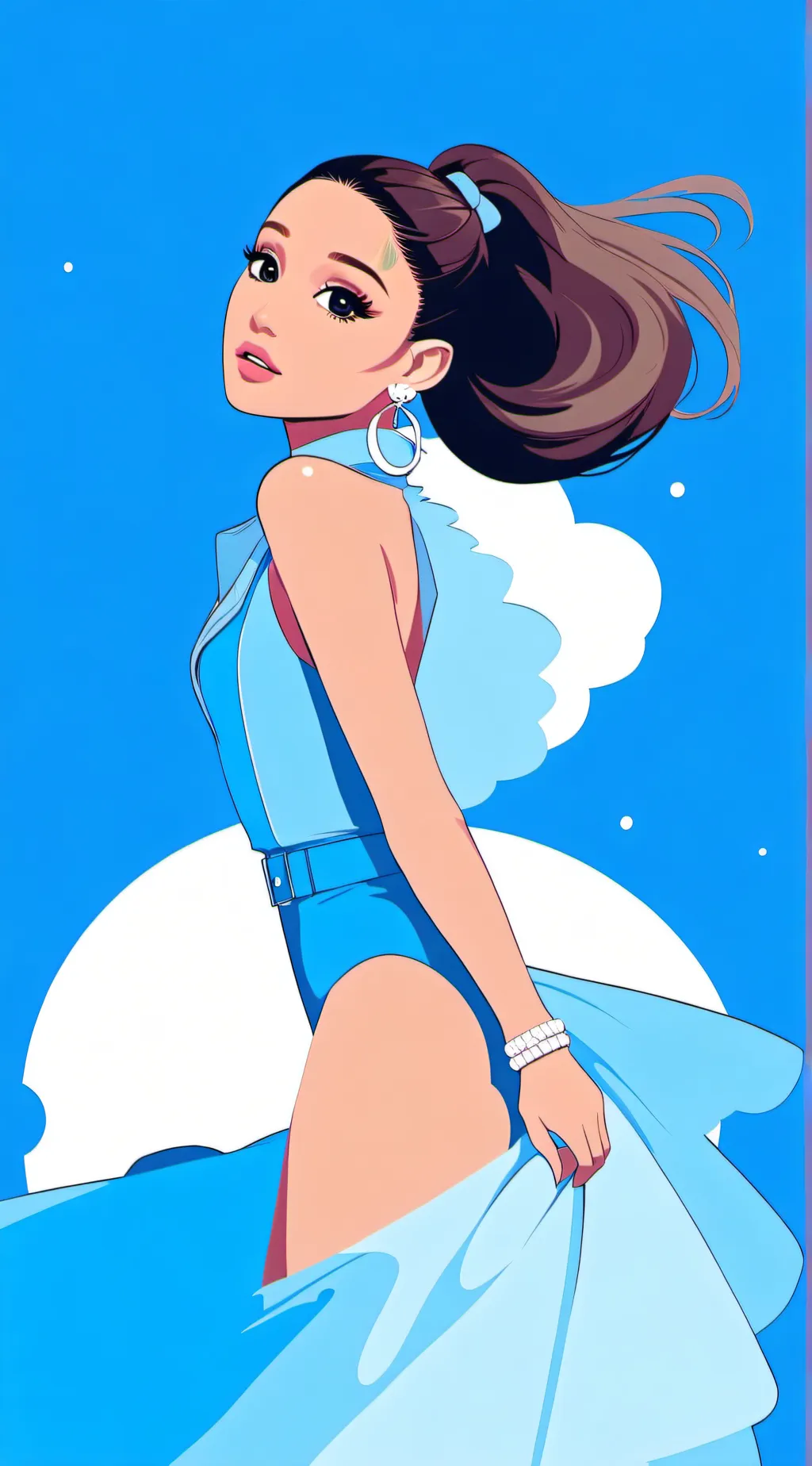ai character: Ariana Grande 2024 background