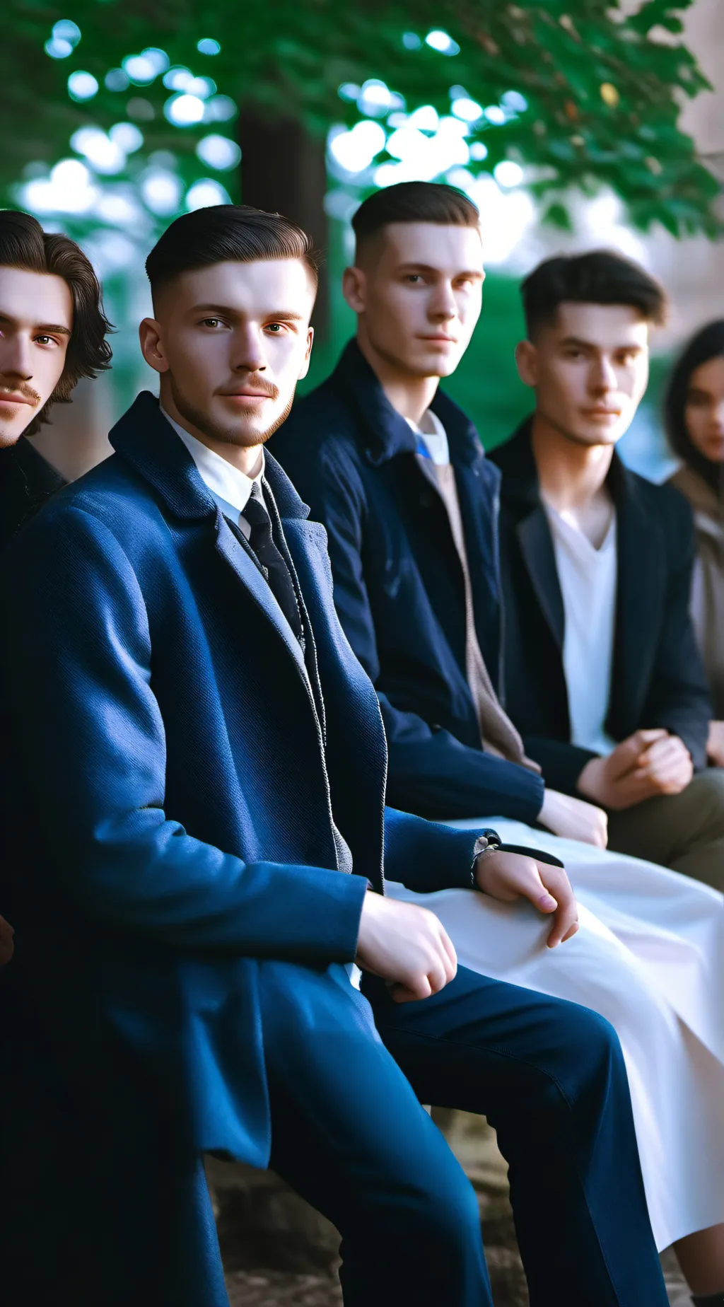 ai character: group of boys background