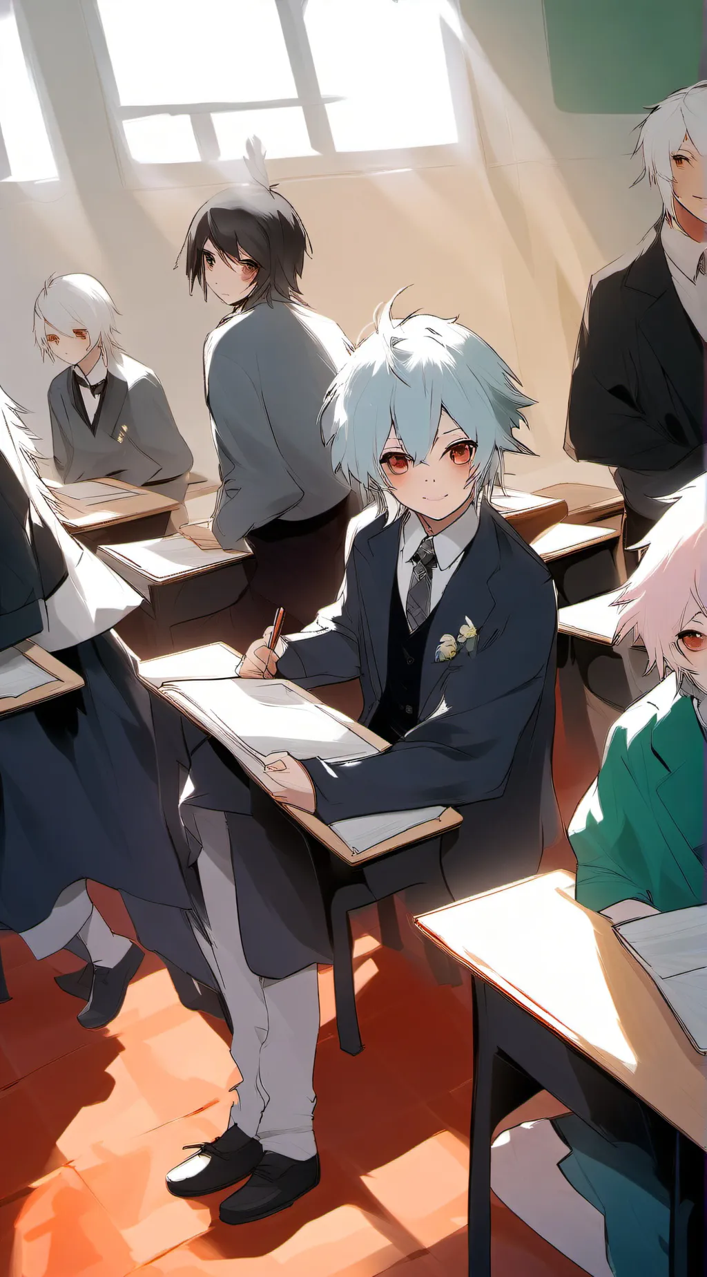 ai character: Omorashi school  background