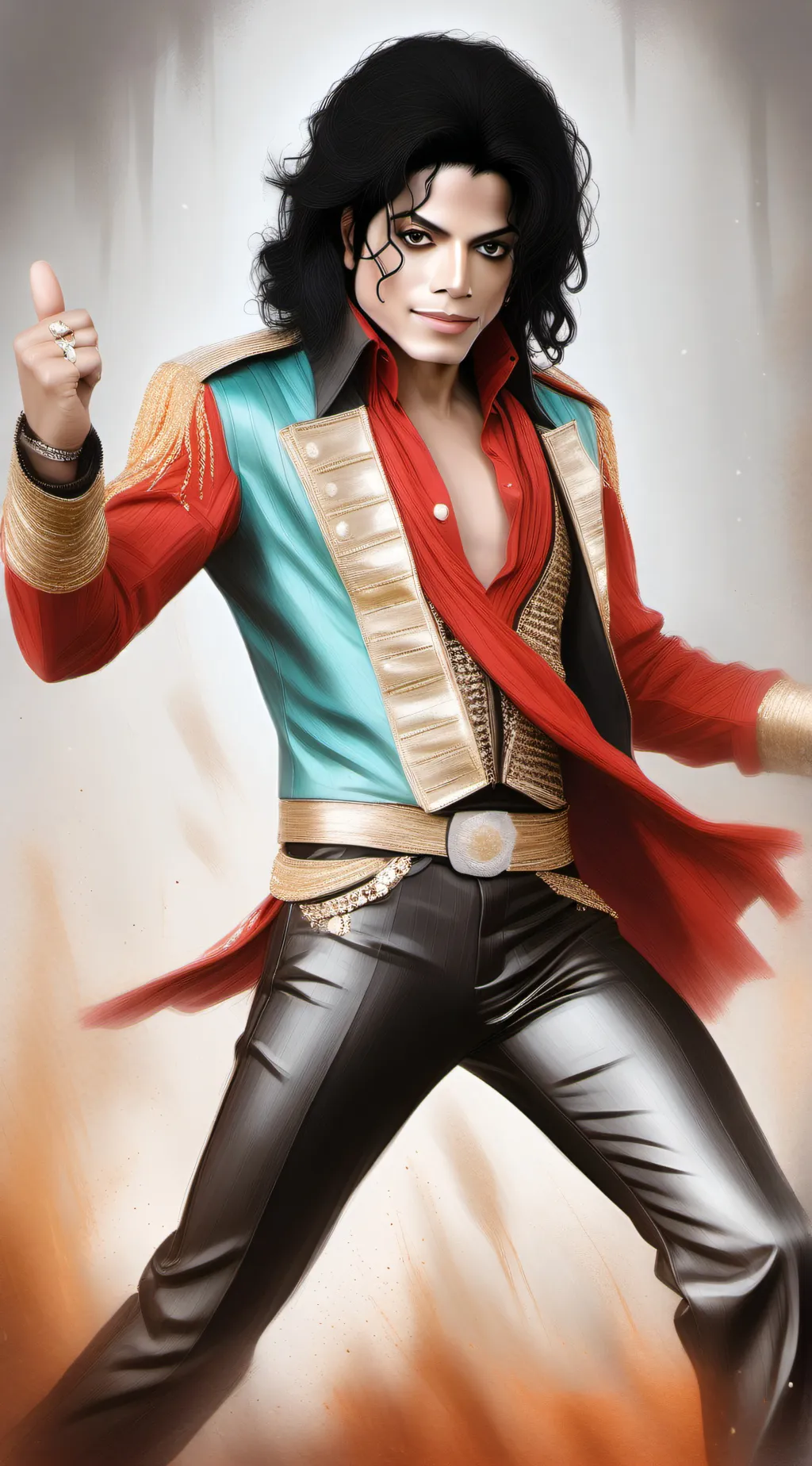 ai character: Michael Jackson  background