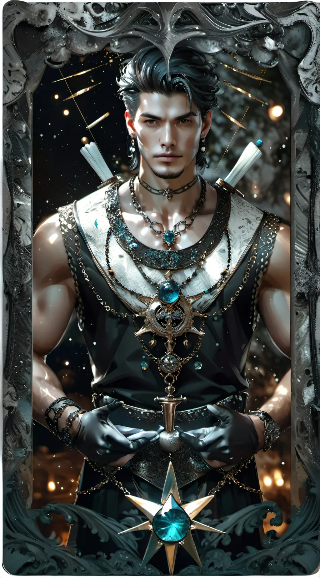 ai character: Mysterious hero  background
