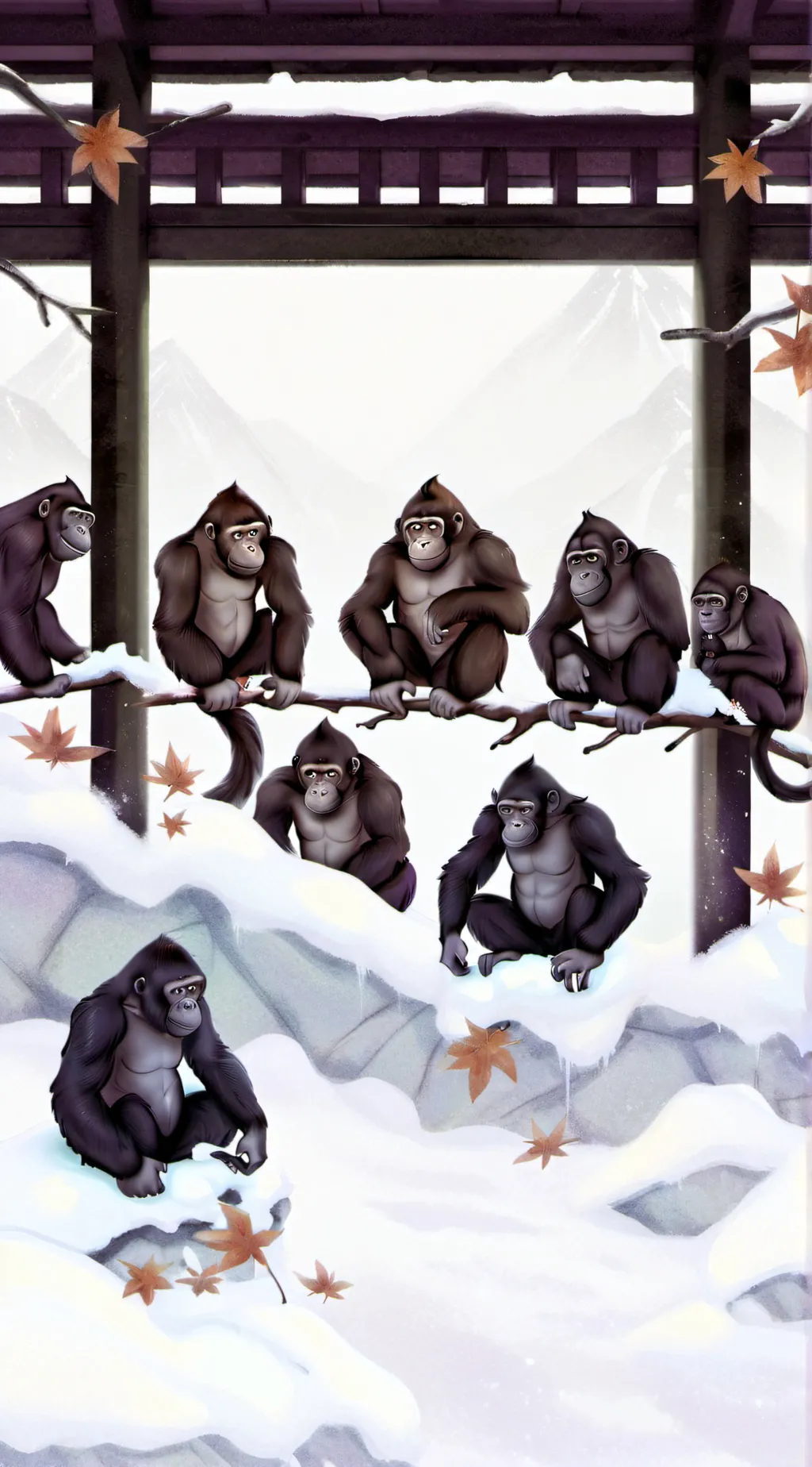 ai character: Gorilla tag!  background