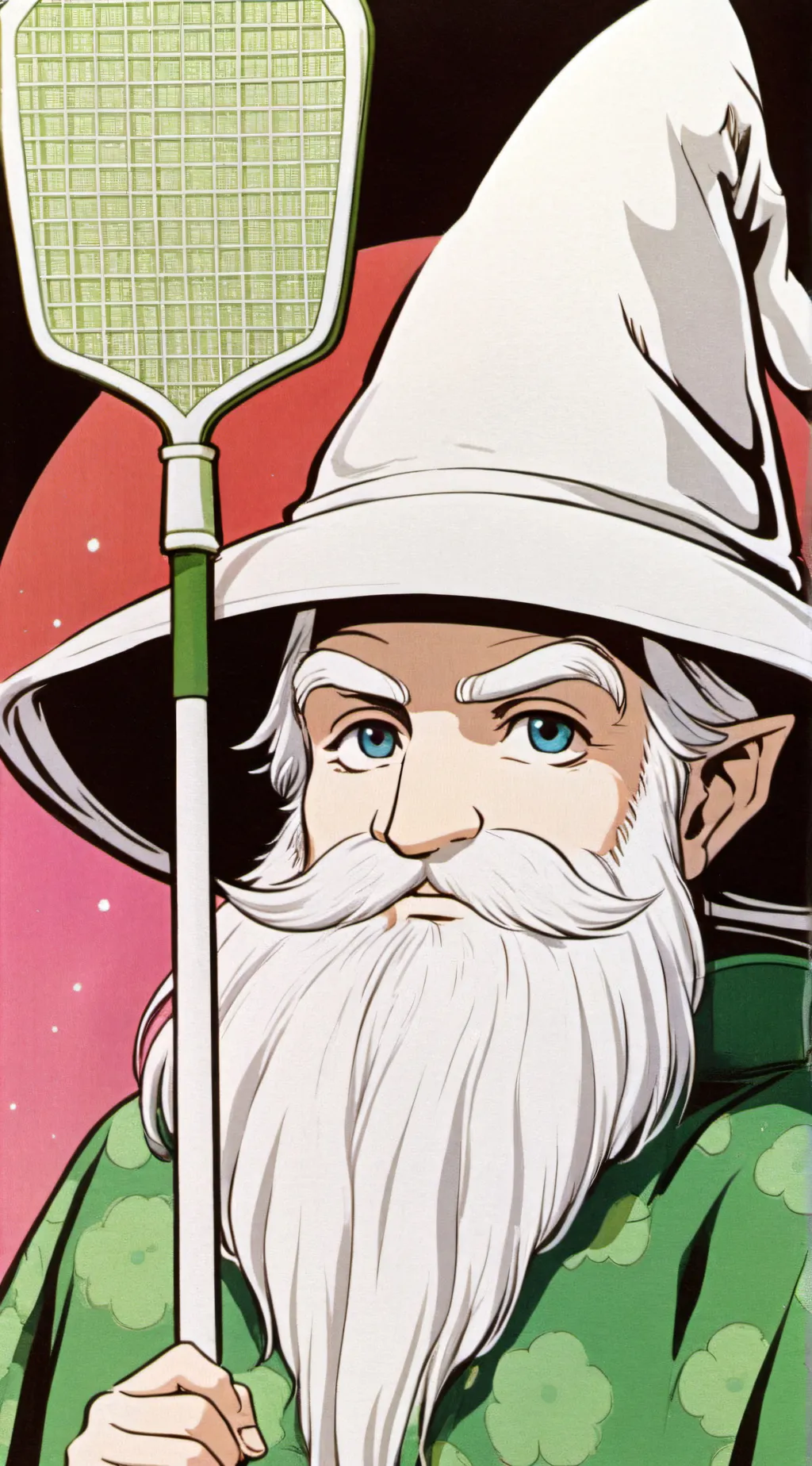 ai character: green gnome background