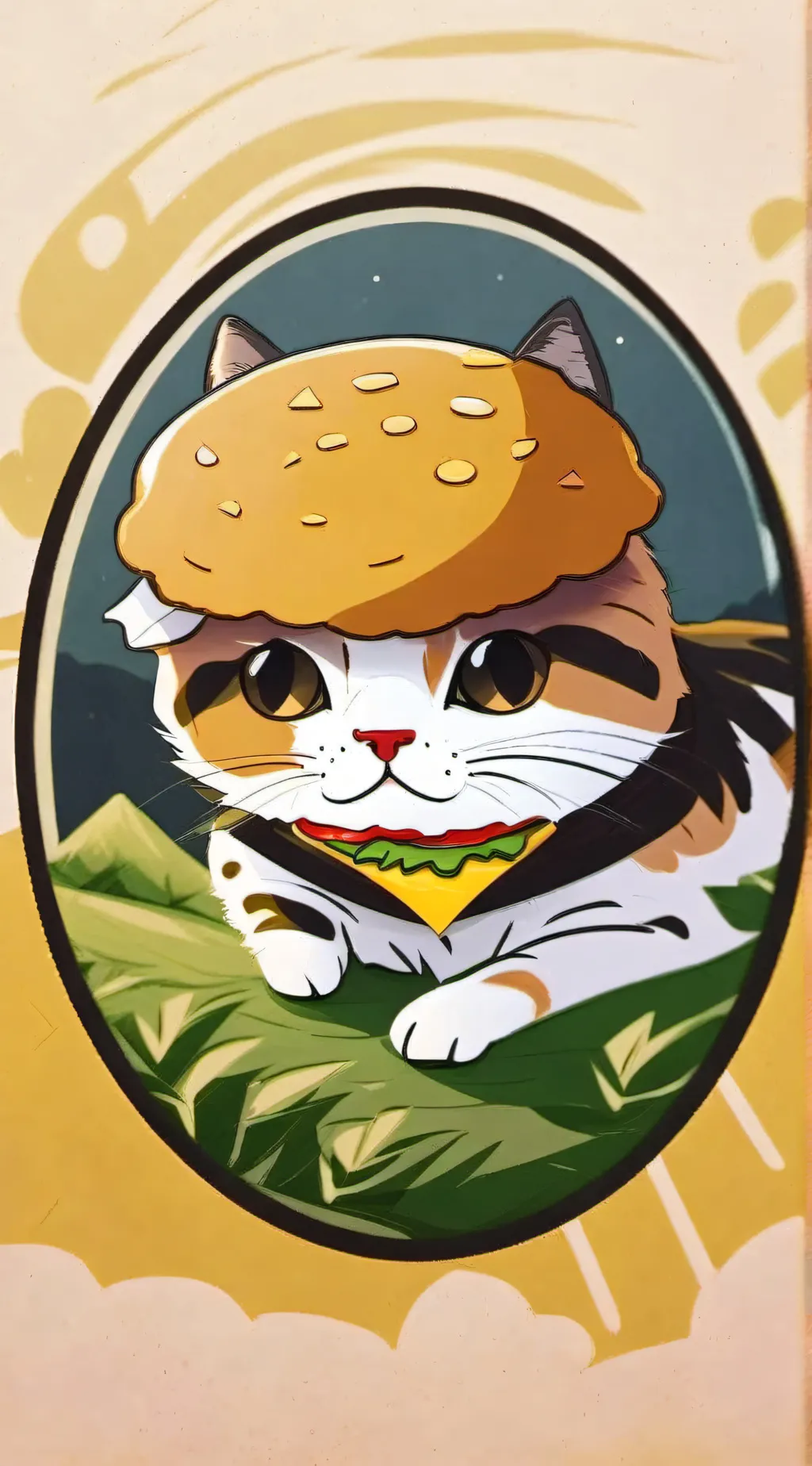 ai character: Cheezborgerr background