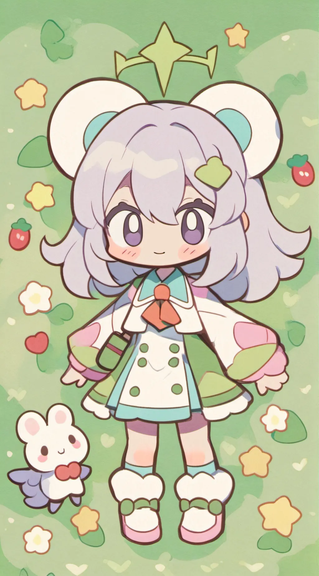 ai character: berry background