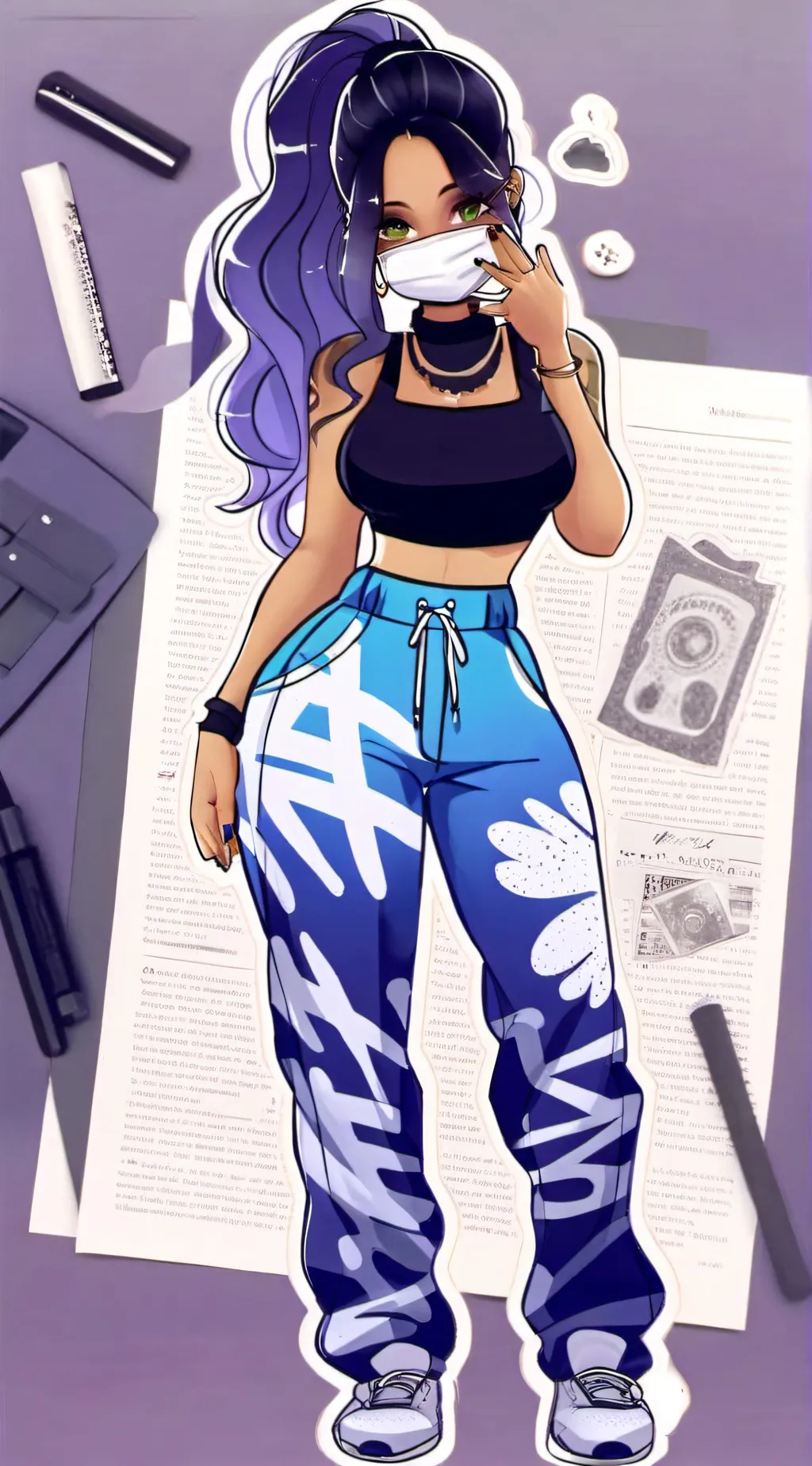 ai character: Nina. background