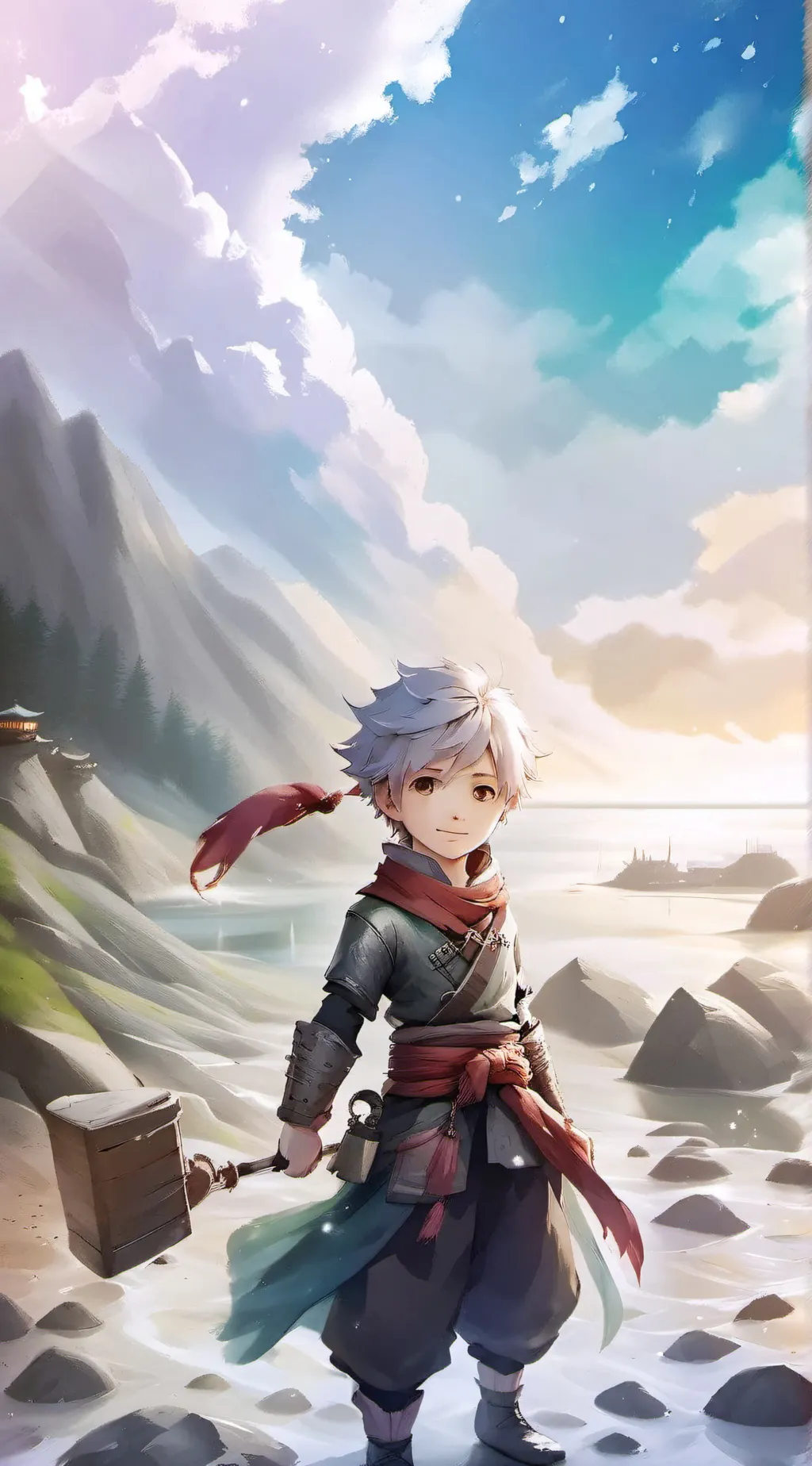 ai character: gojo funn background