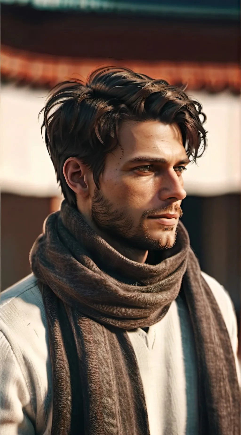 ai character: Bucky Barnes background