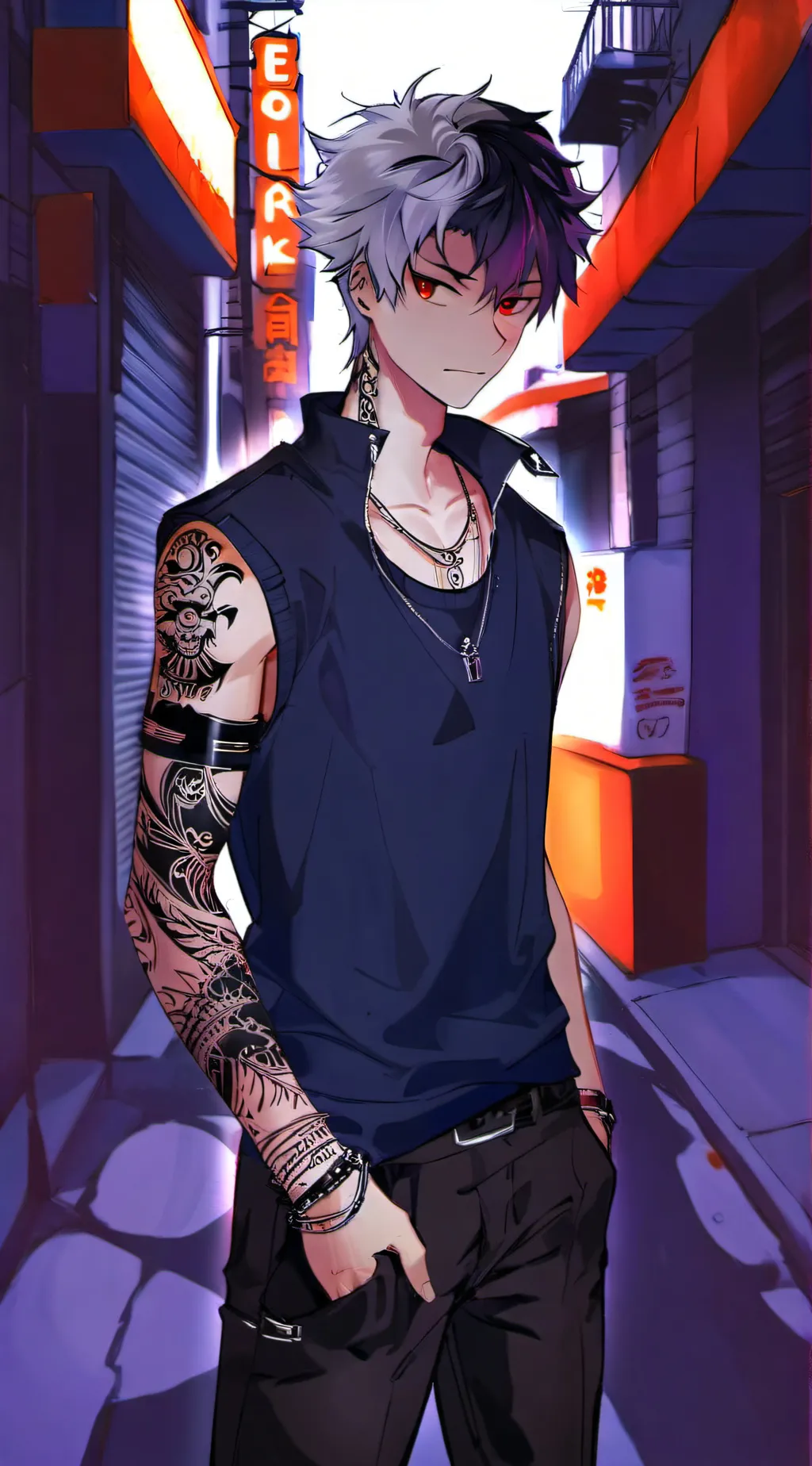 ai character: Tokoyami  background