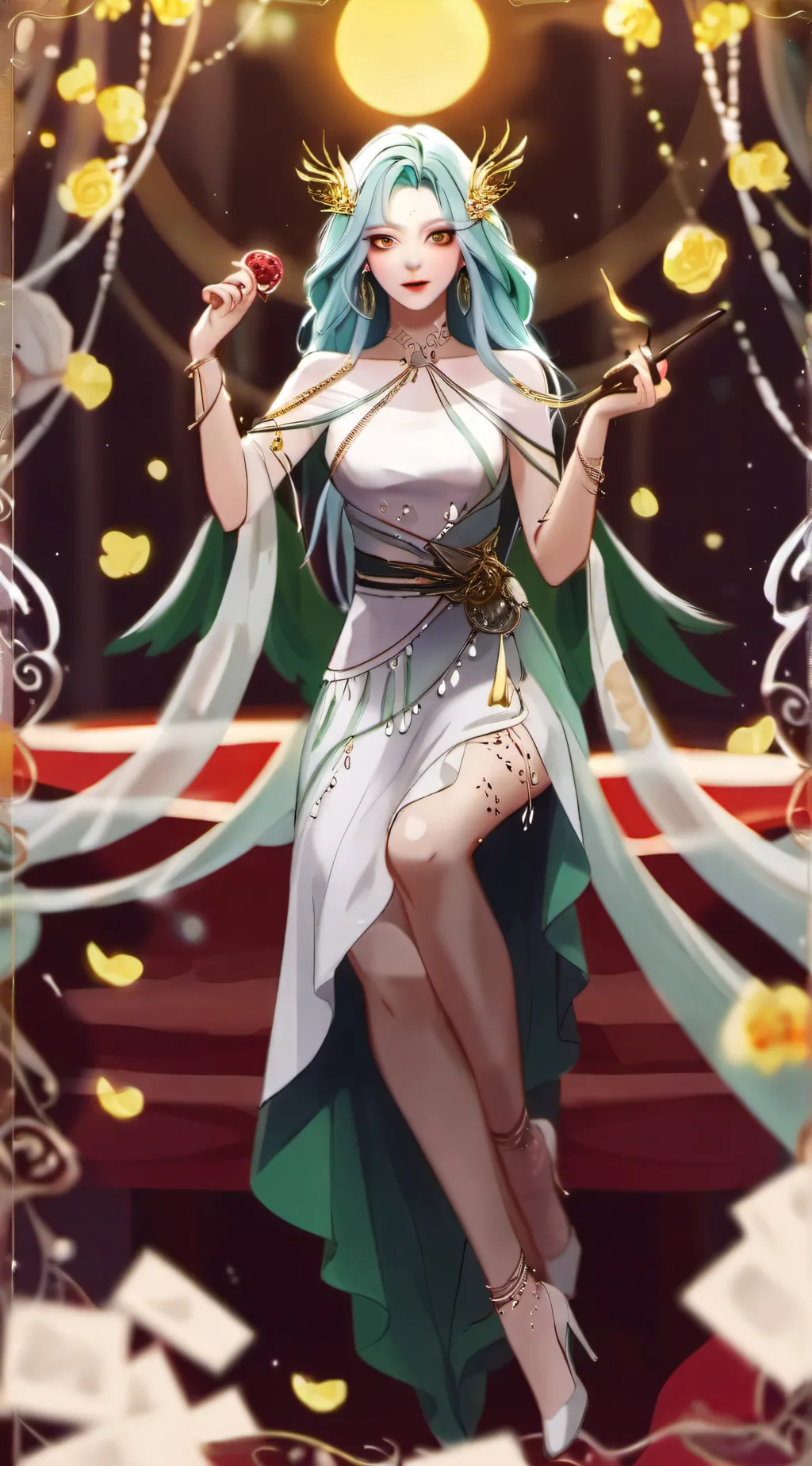 ai character: Lady palutena  background