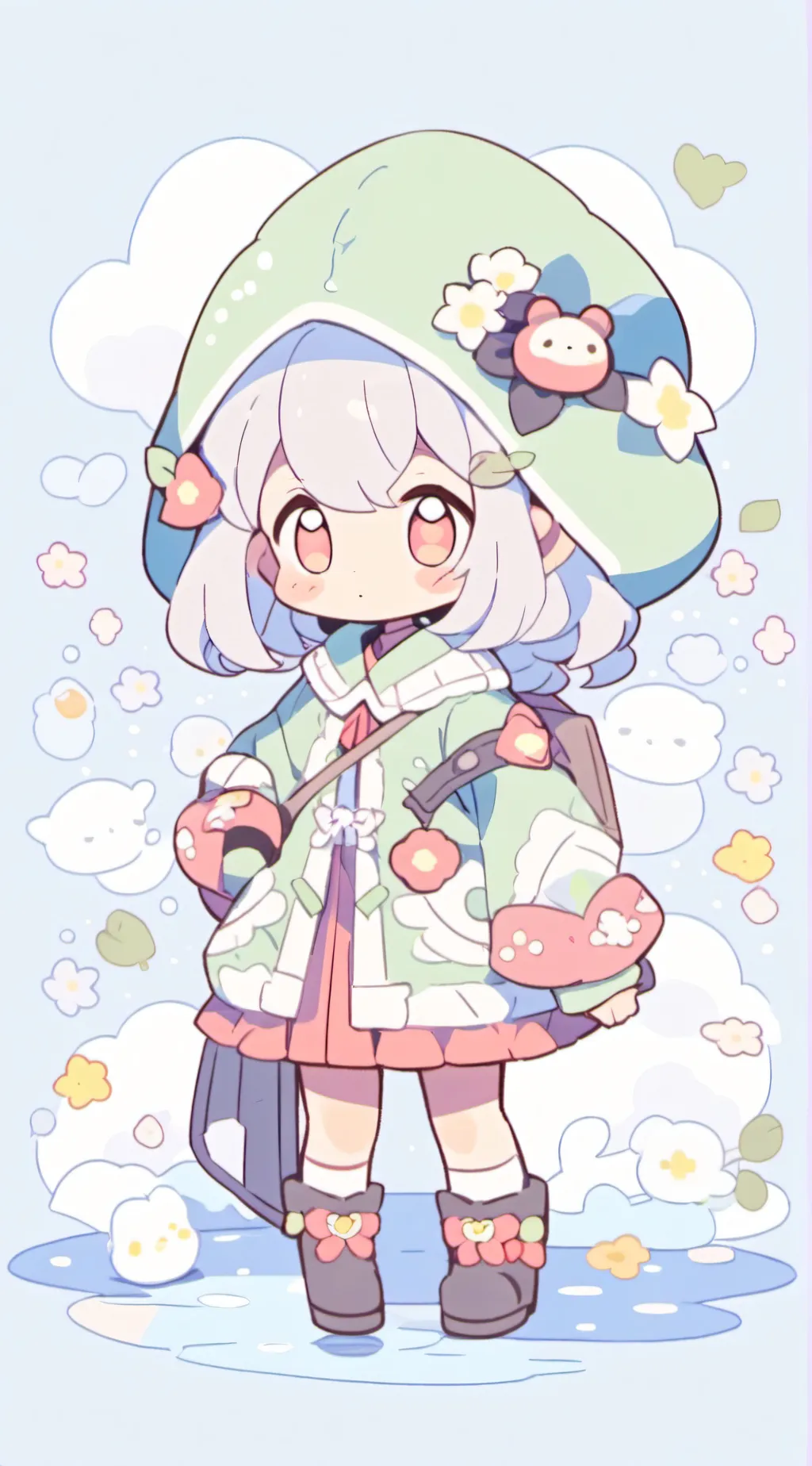 ai character: Miss bloomie  background