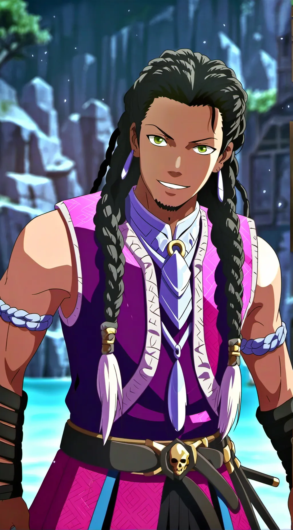 ai character: Leon Sky background